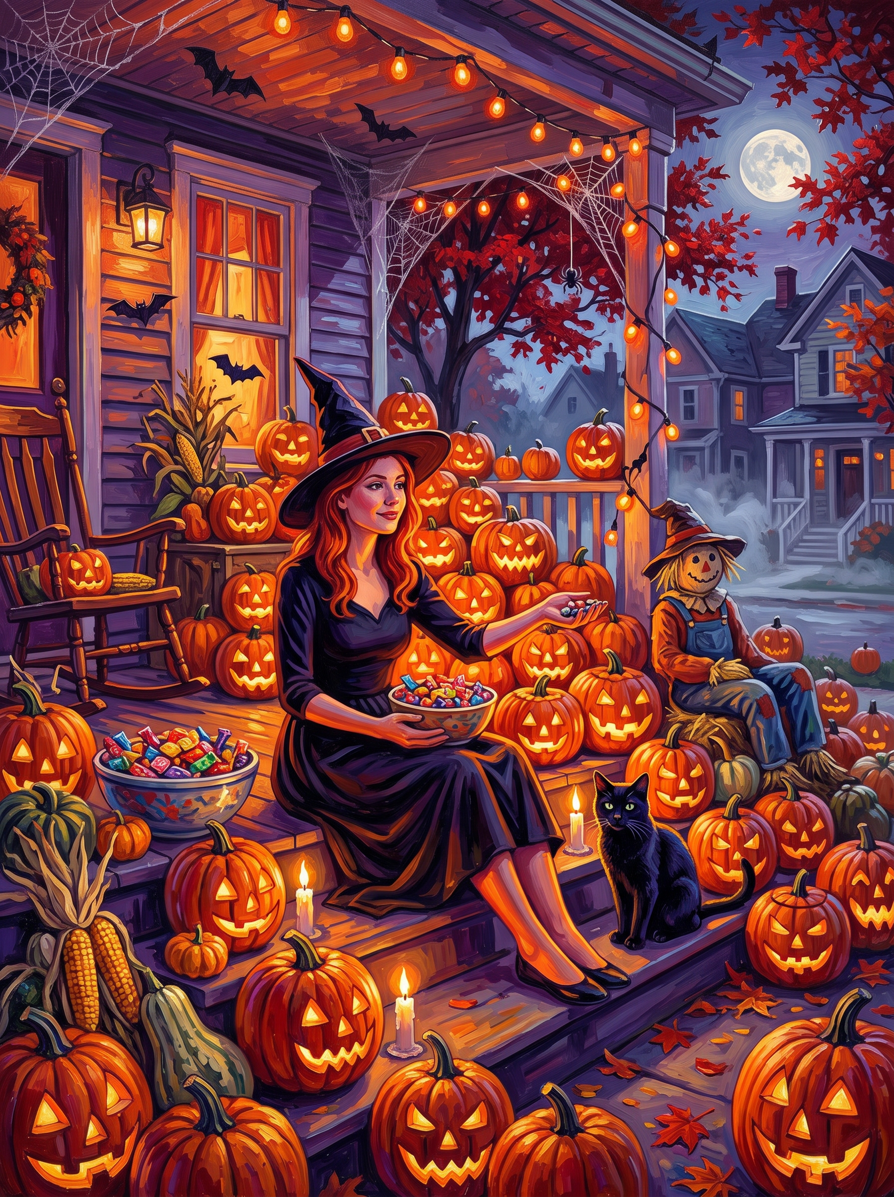 Pumpkins On The Porch