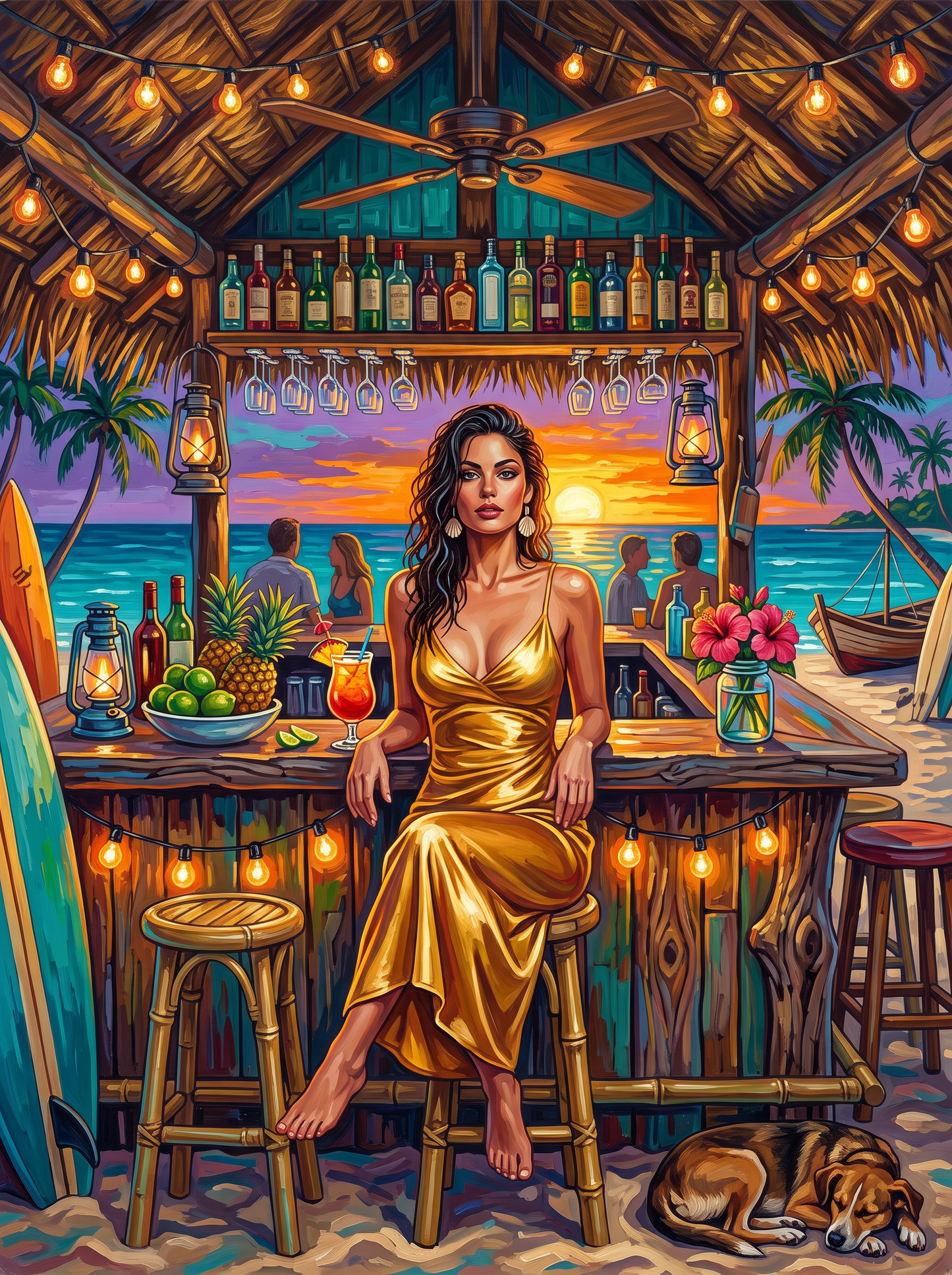 Gold Slip At The Beach Bar