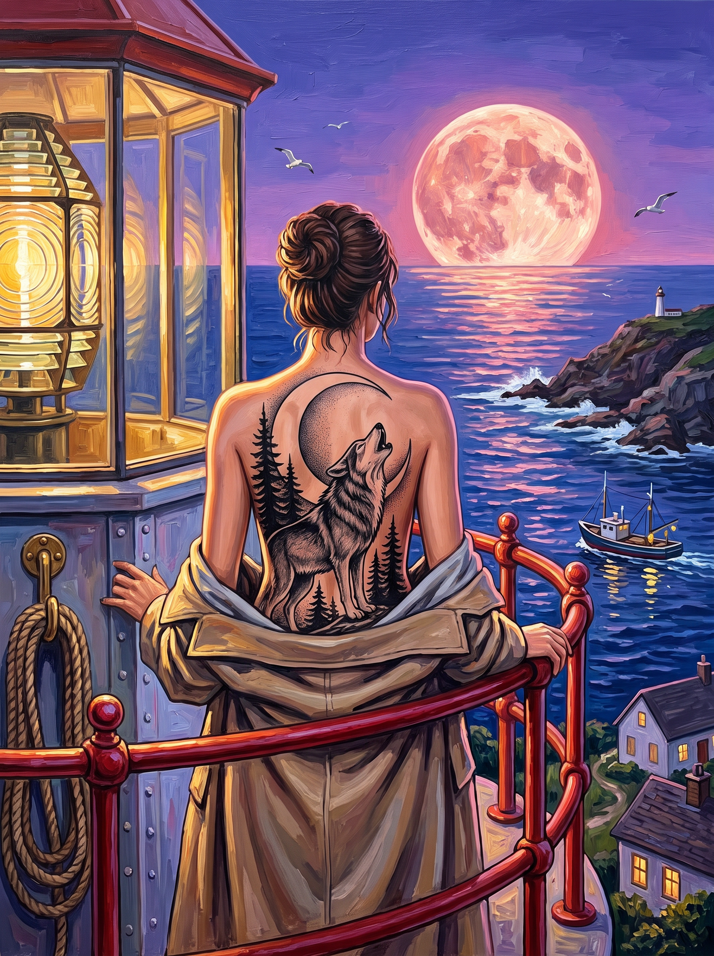 Wolf On The Lighthouse Gallery
