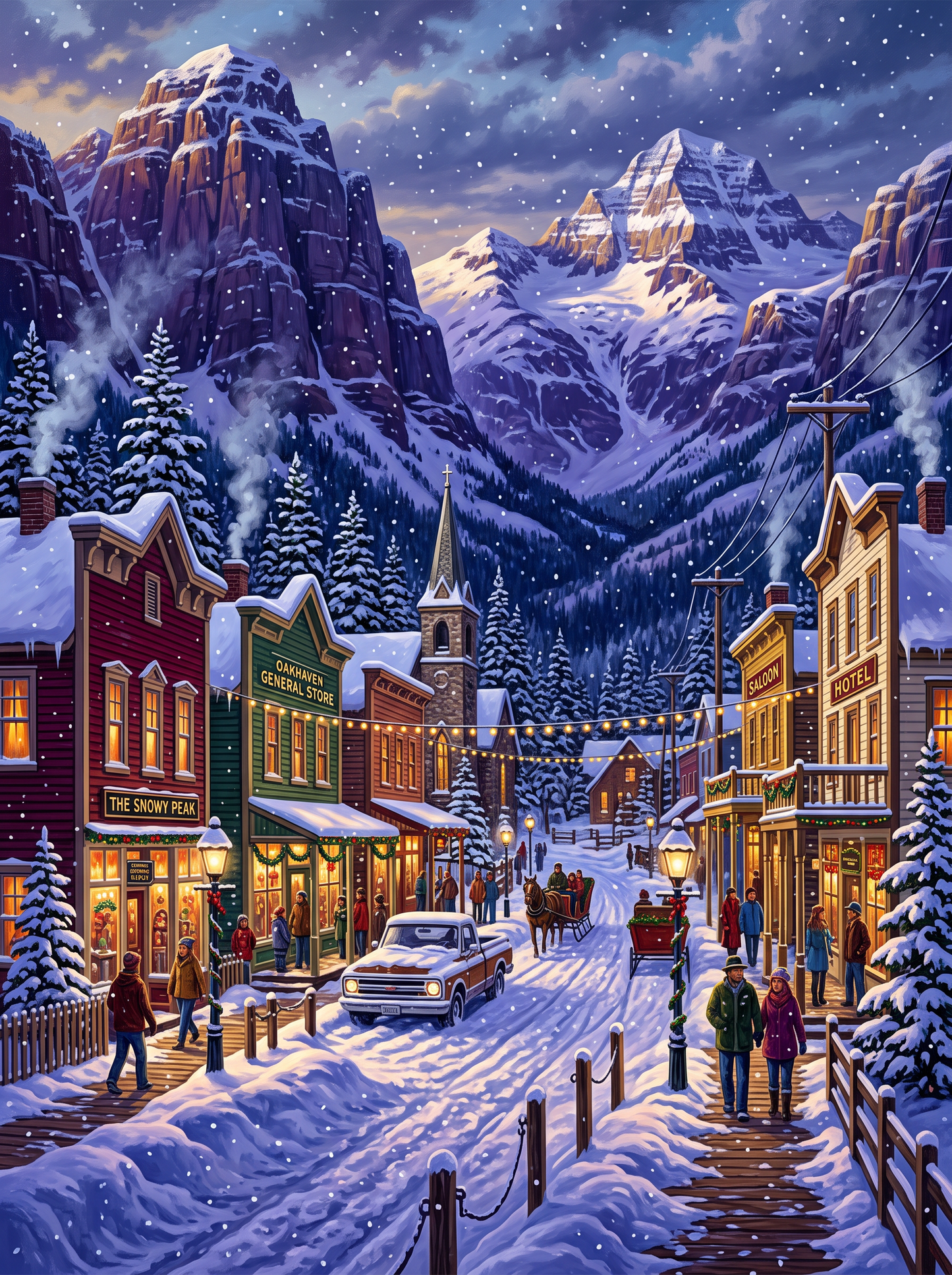 Colorado Mountain Town Snow