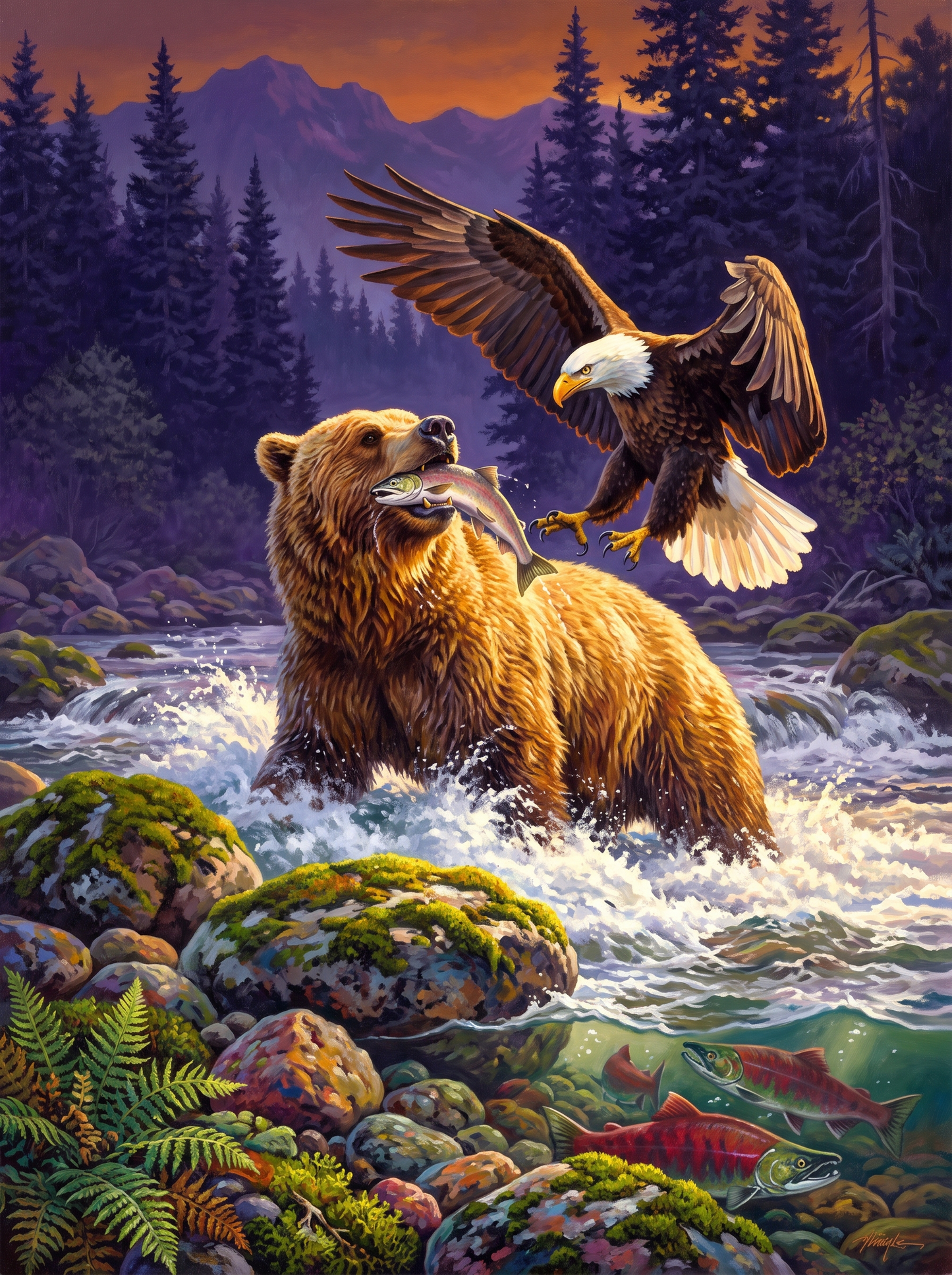 Grizzly Bear Beats The Eagle