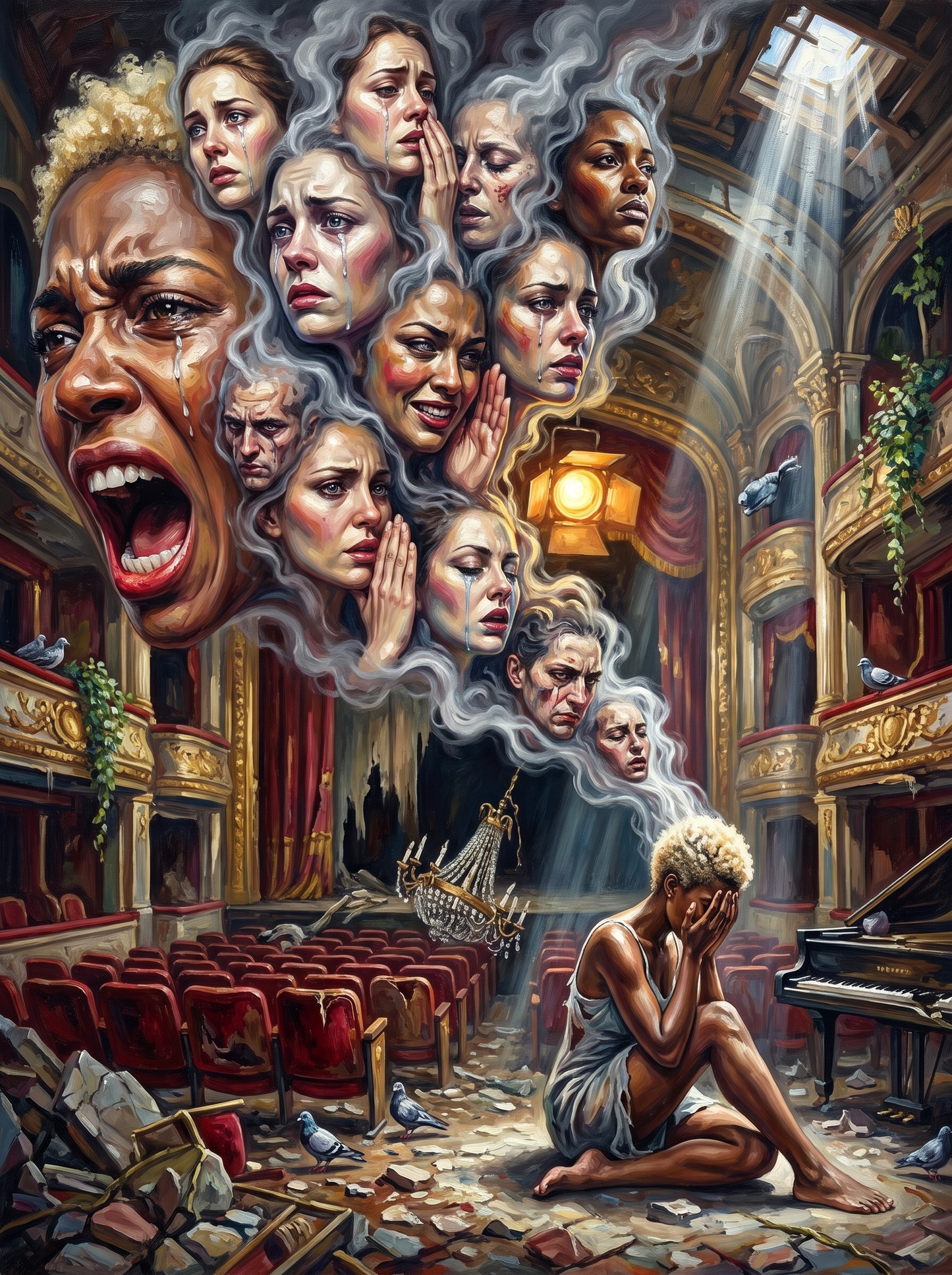 Full House In The Ruined Theatre