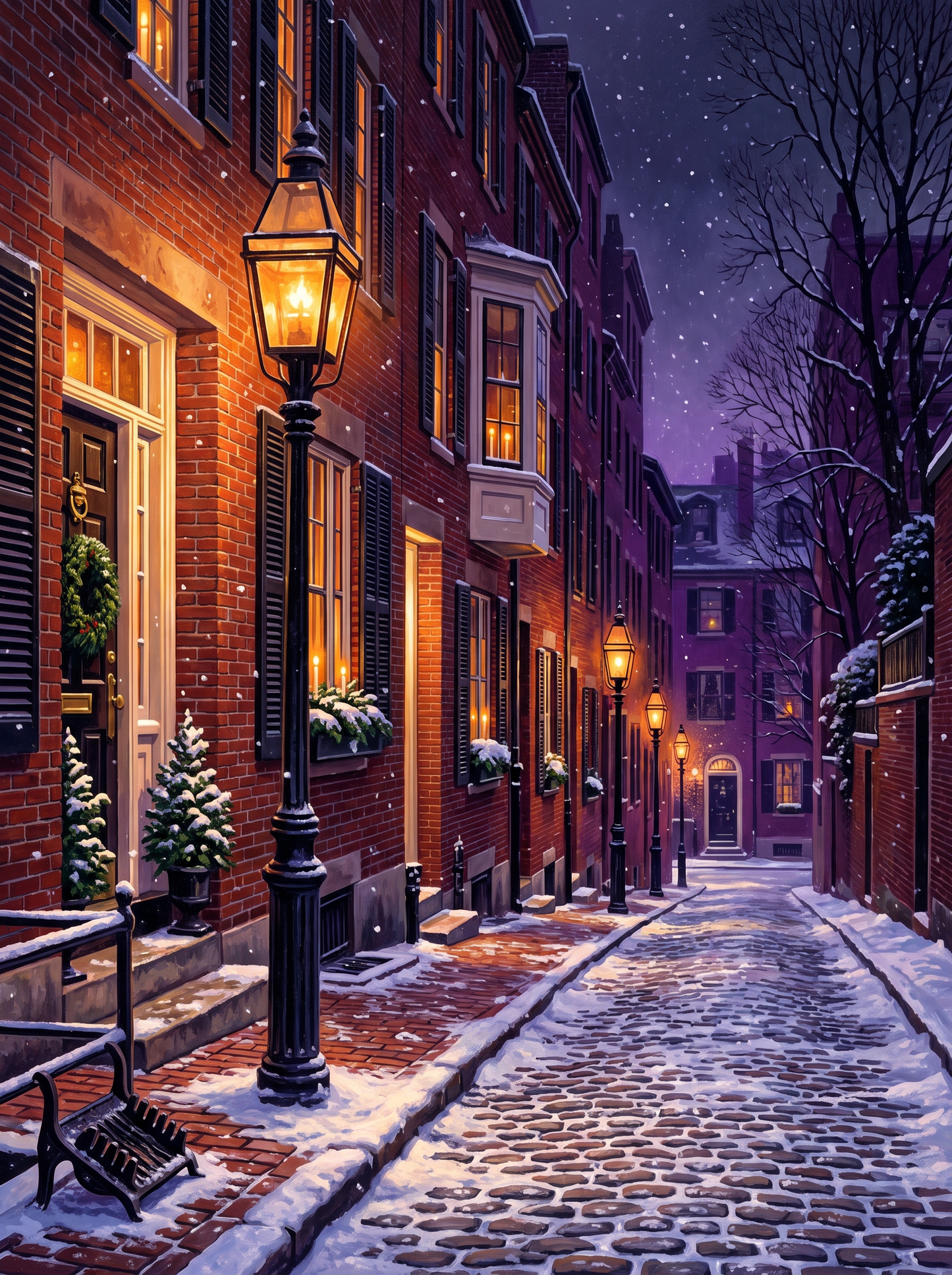 Boston Snow On Beacon Hill
