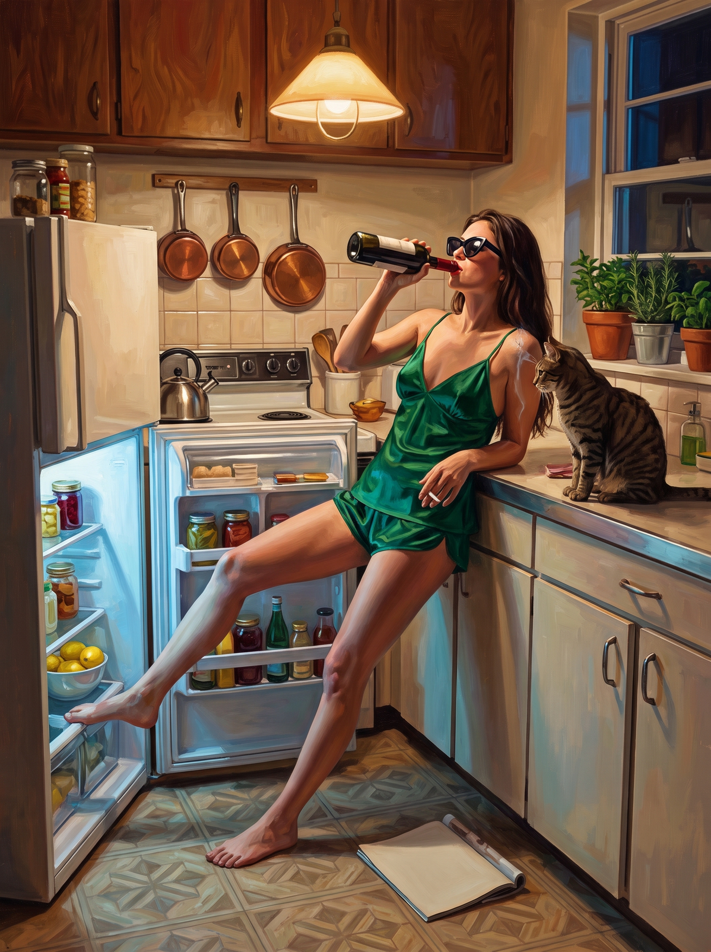 Sunglasses At The Fridge