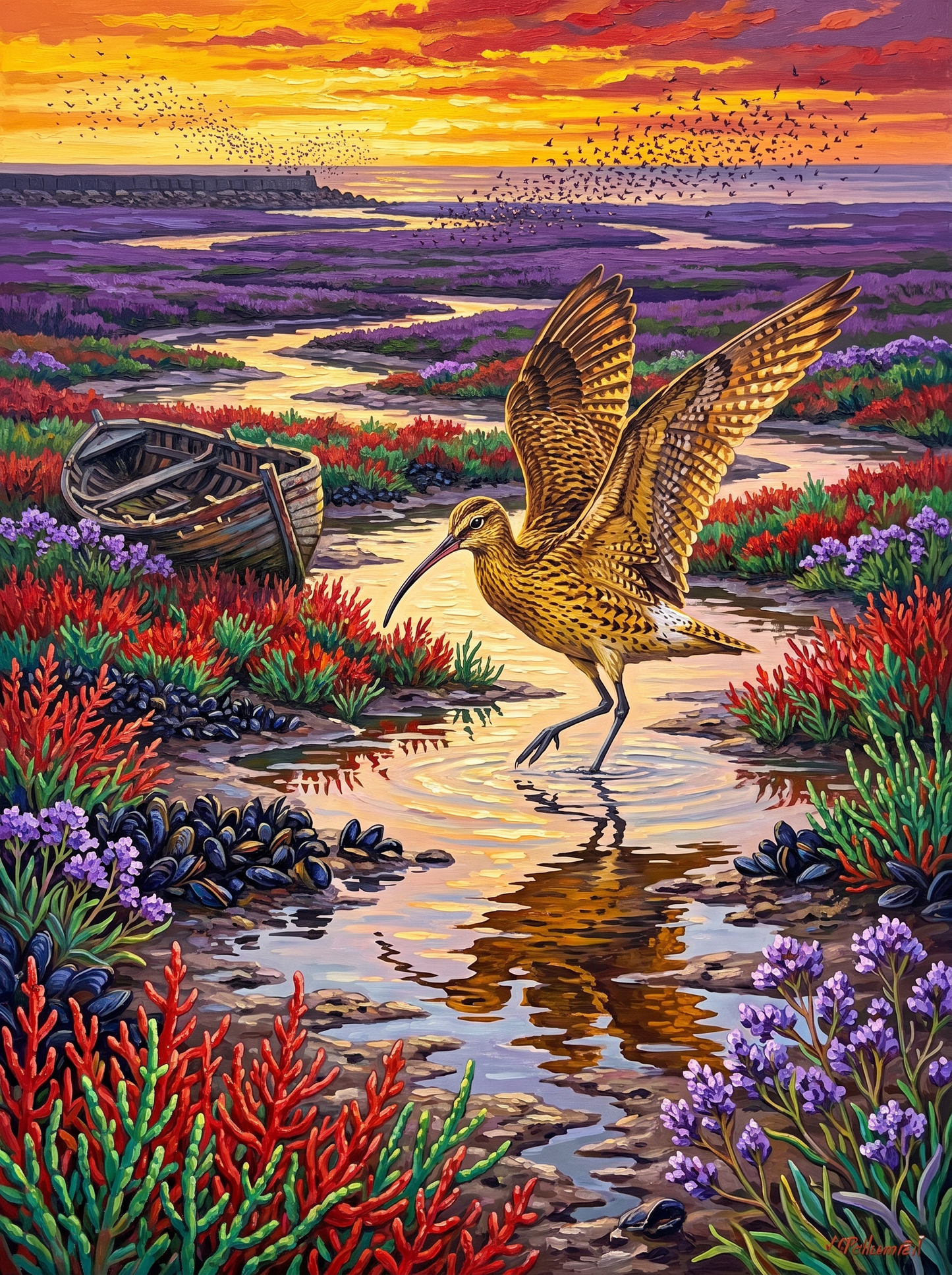 Curlew Comes In Low