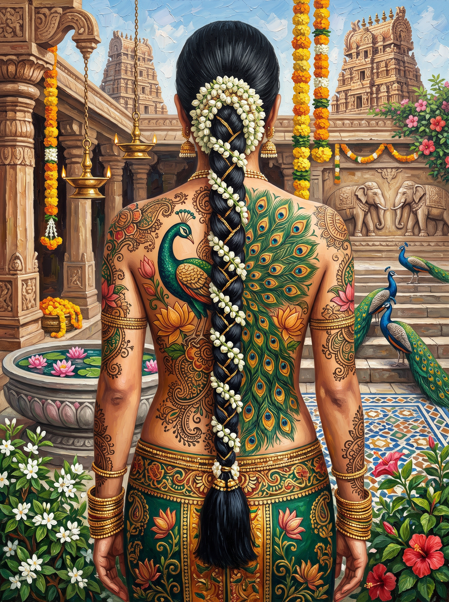 The Peacock Of The Indian Temple