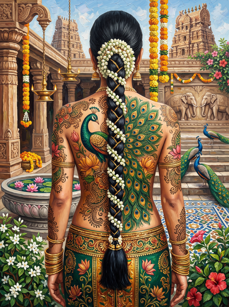 The Peacock Of The Indian Temple