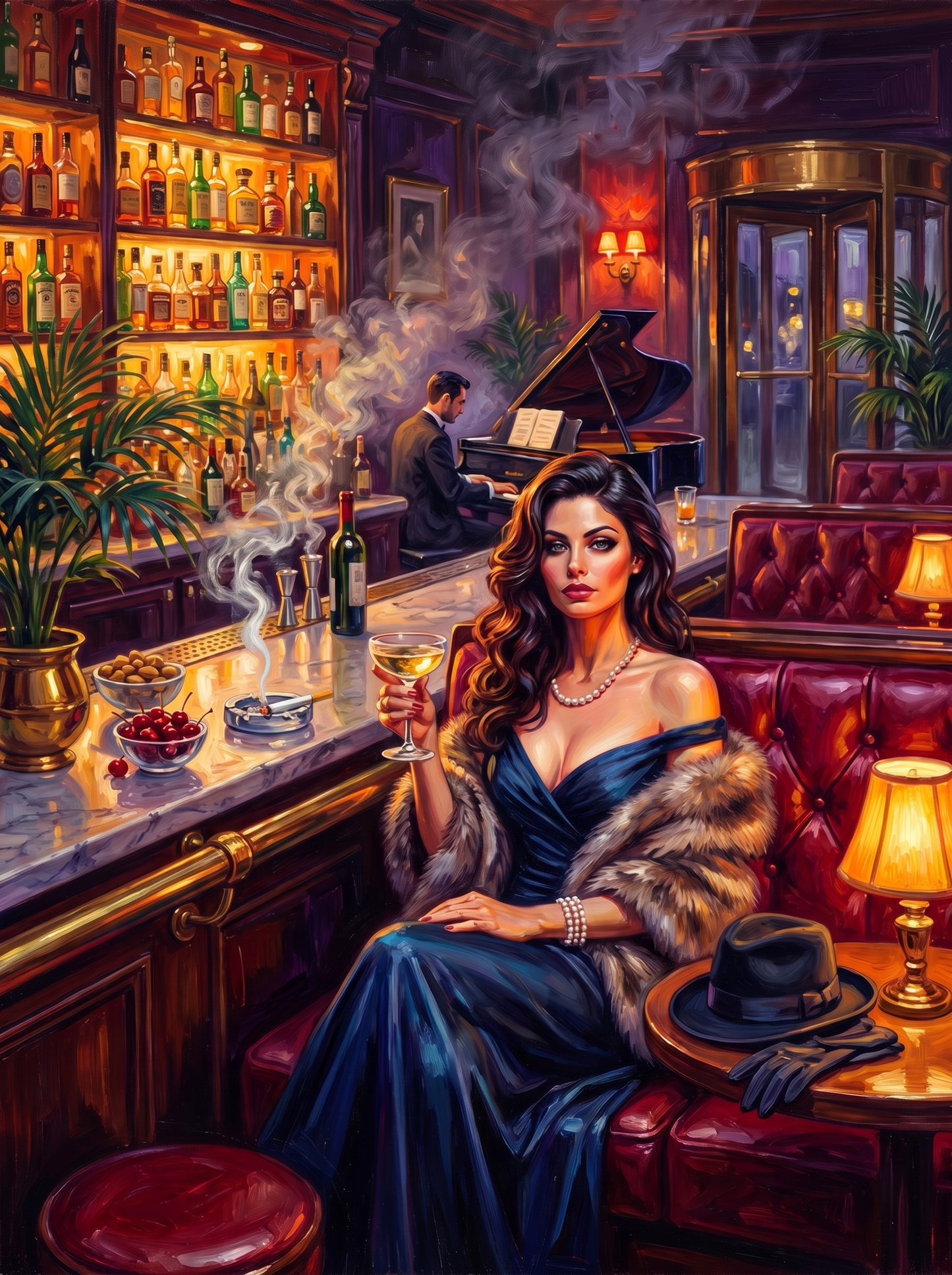 Martini At The Mahogany Bar