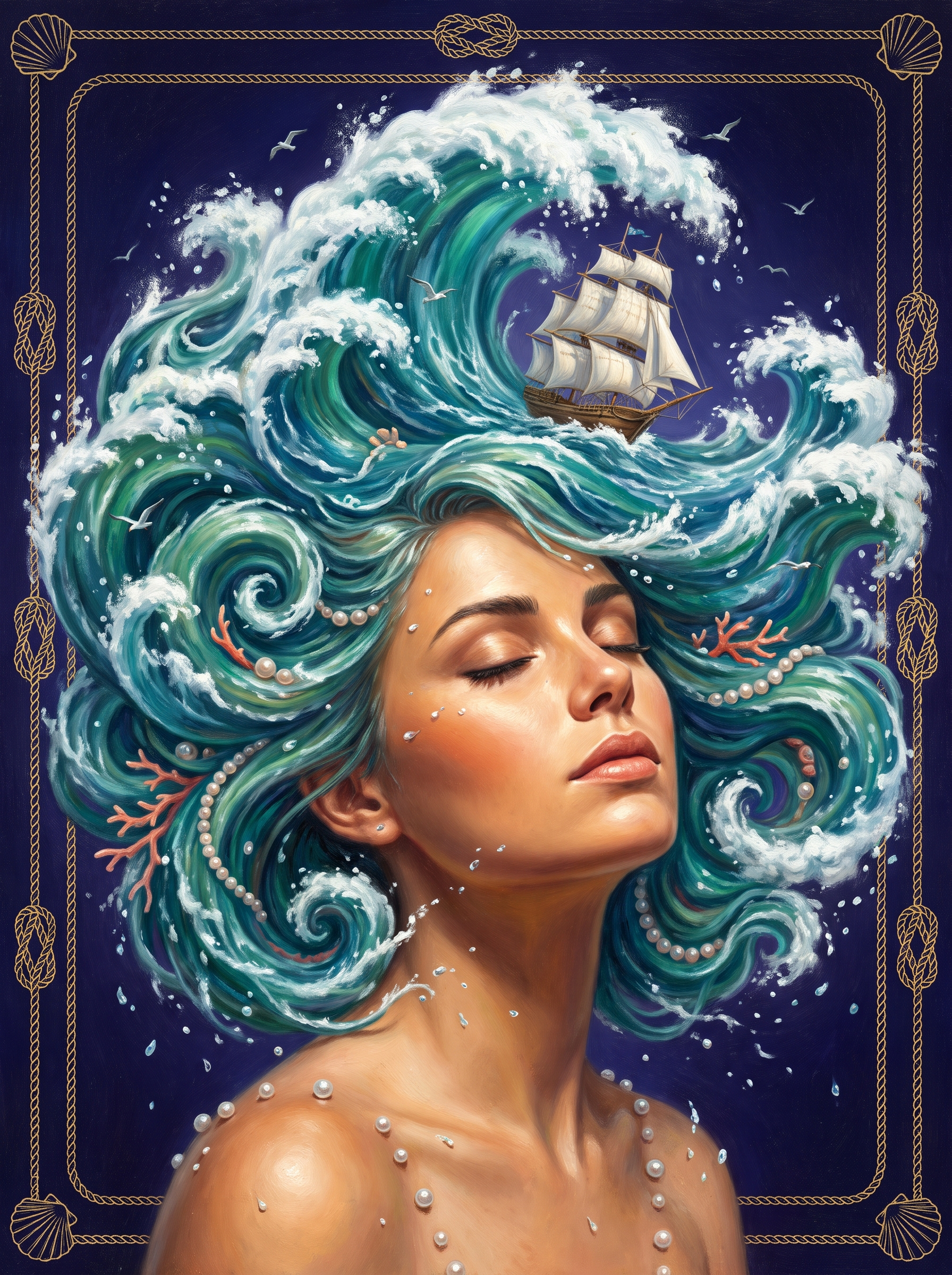 Waves And One Ship