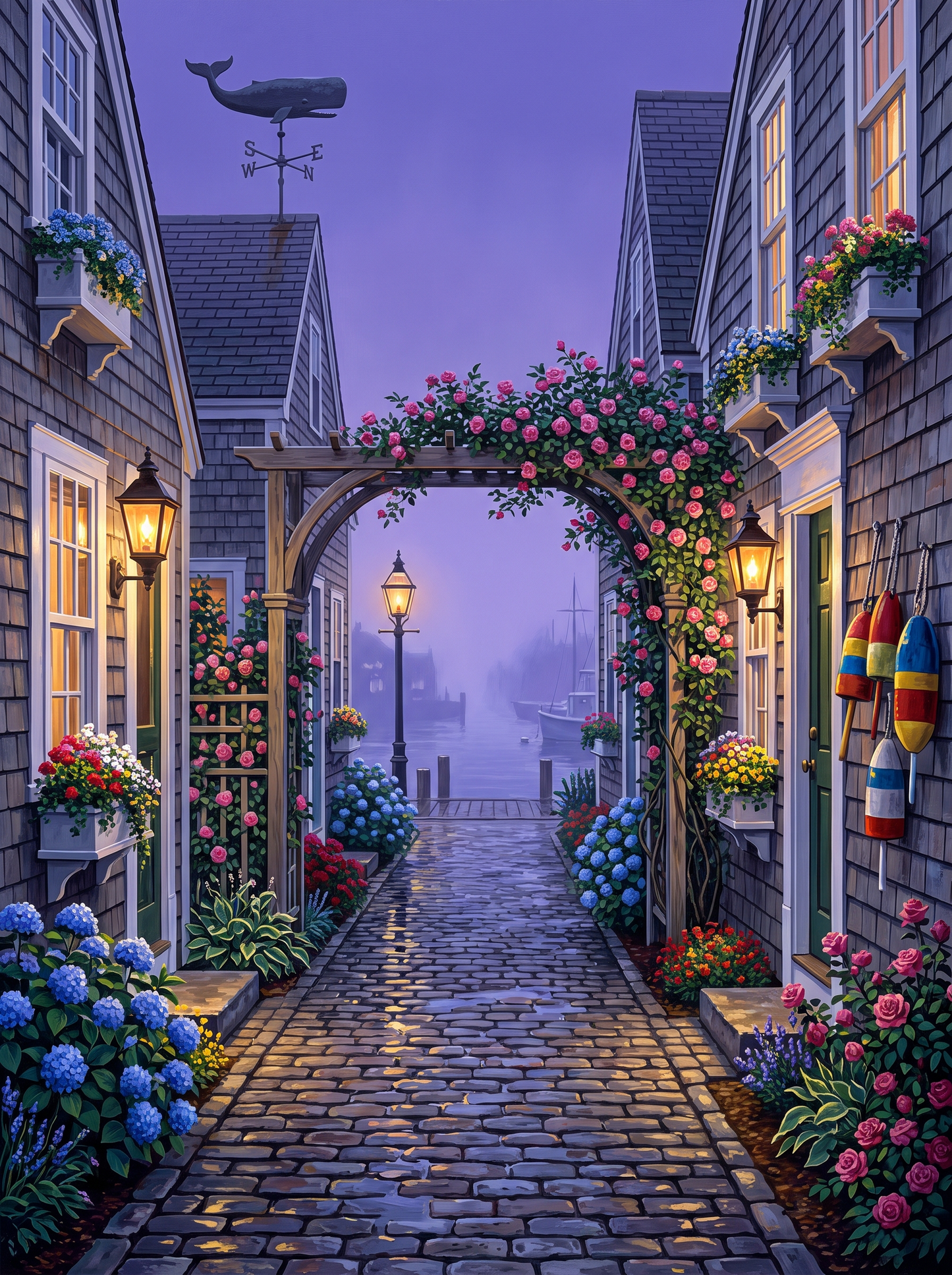 Nantucket Lane In Fog