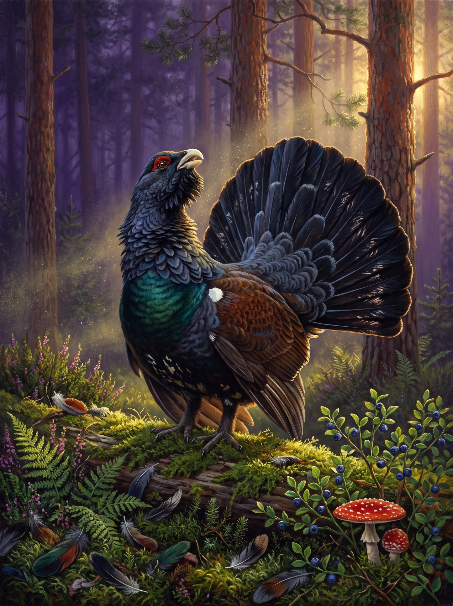 Scottish Capercaillie Showing Off