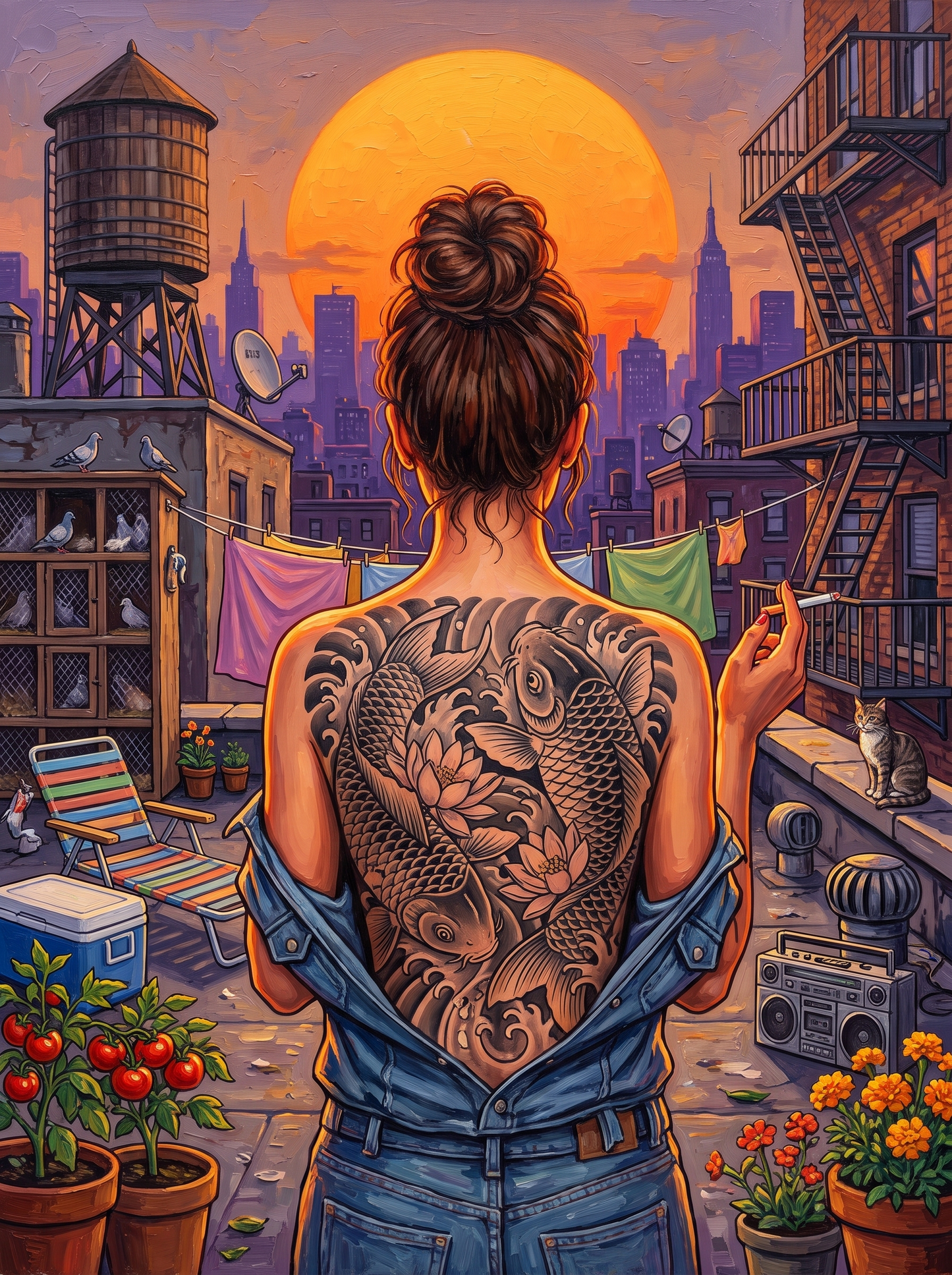 Koi On A New York Rooftop