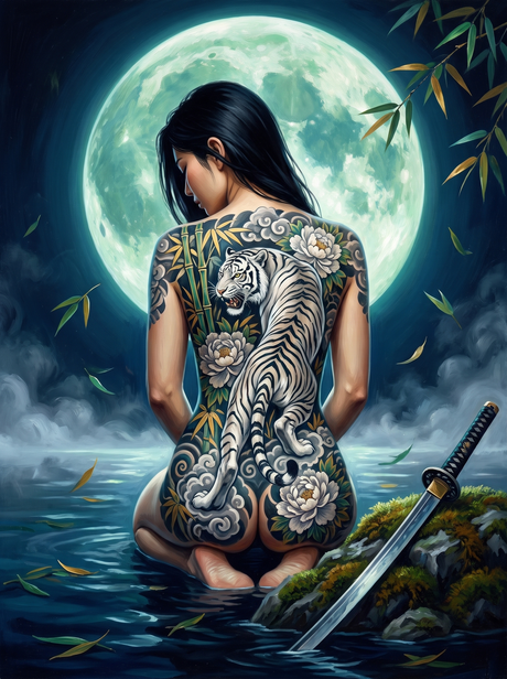 White Tiger In The Jade Moonlight