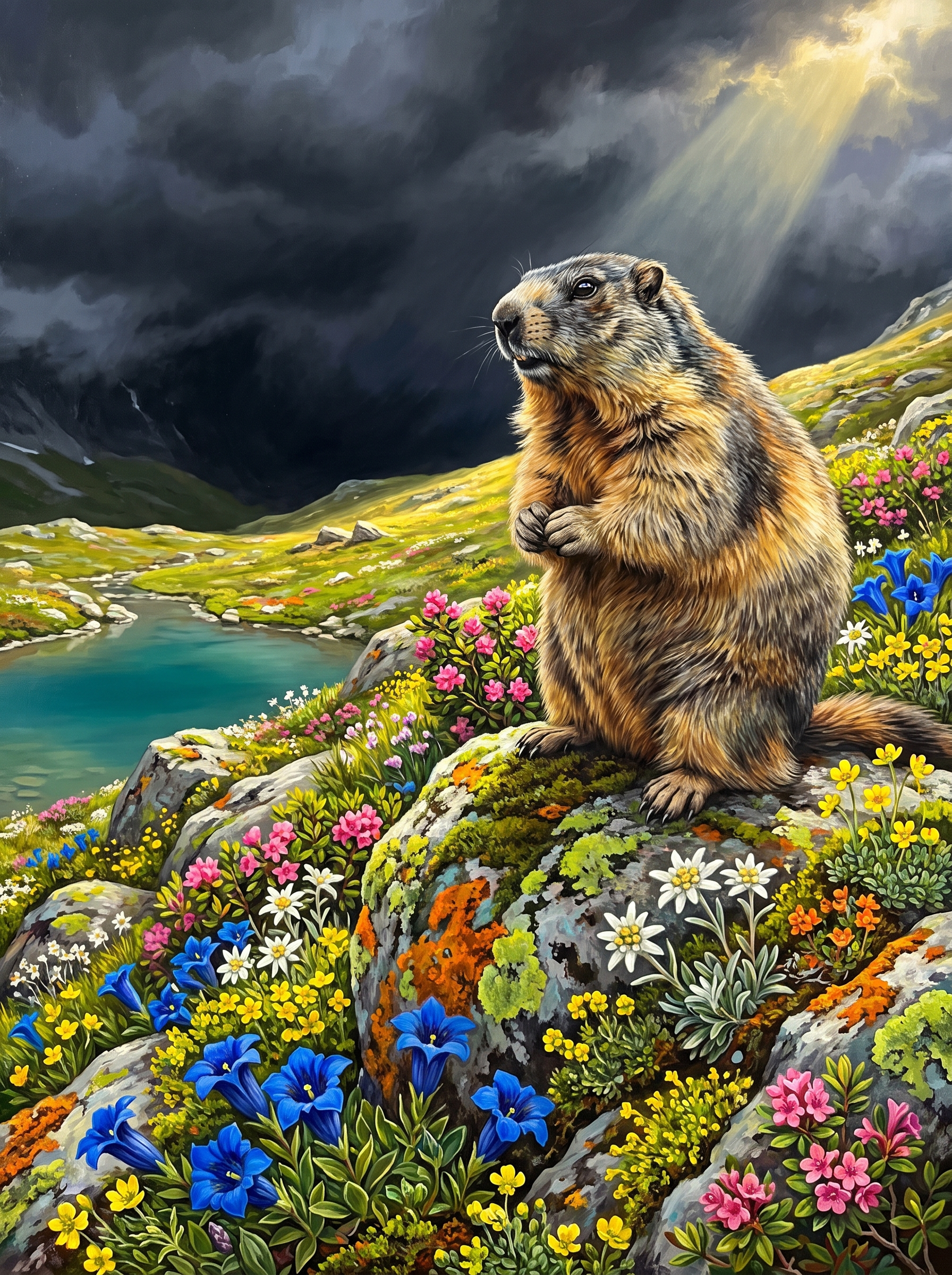 Marmot Whistles In The Alps