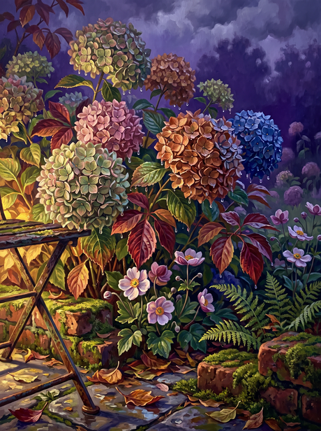 Hydrangeas Doing Autumn