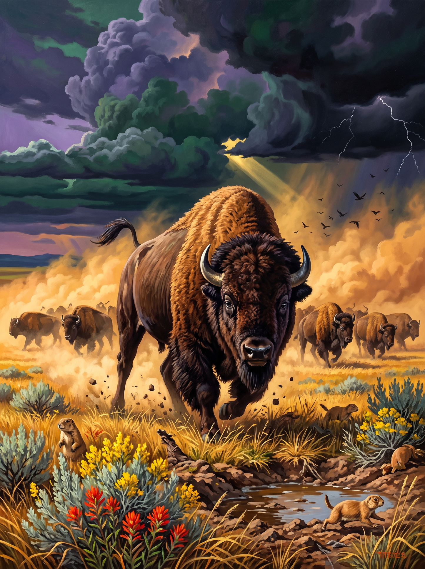 Bison Leads The Stampede