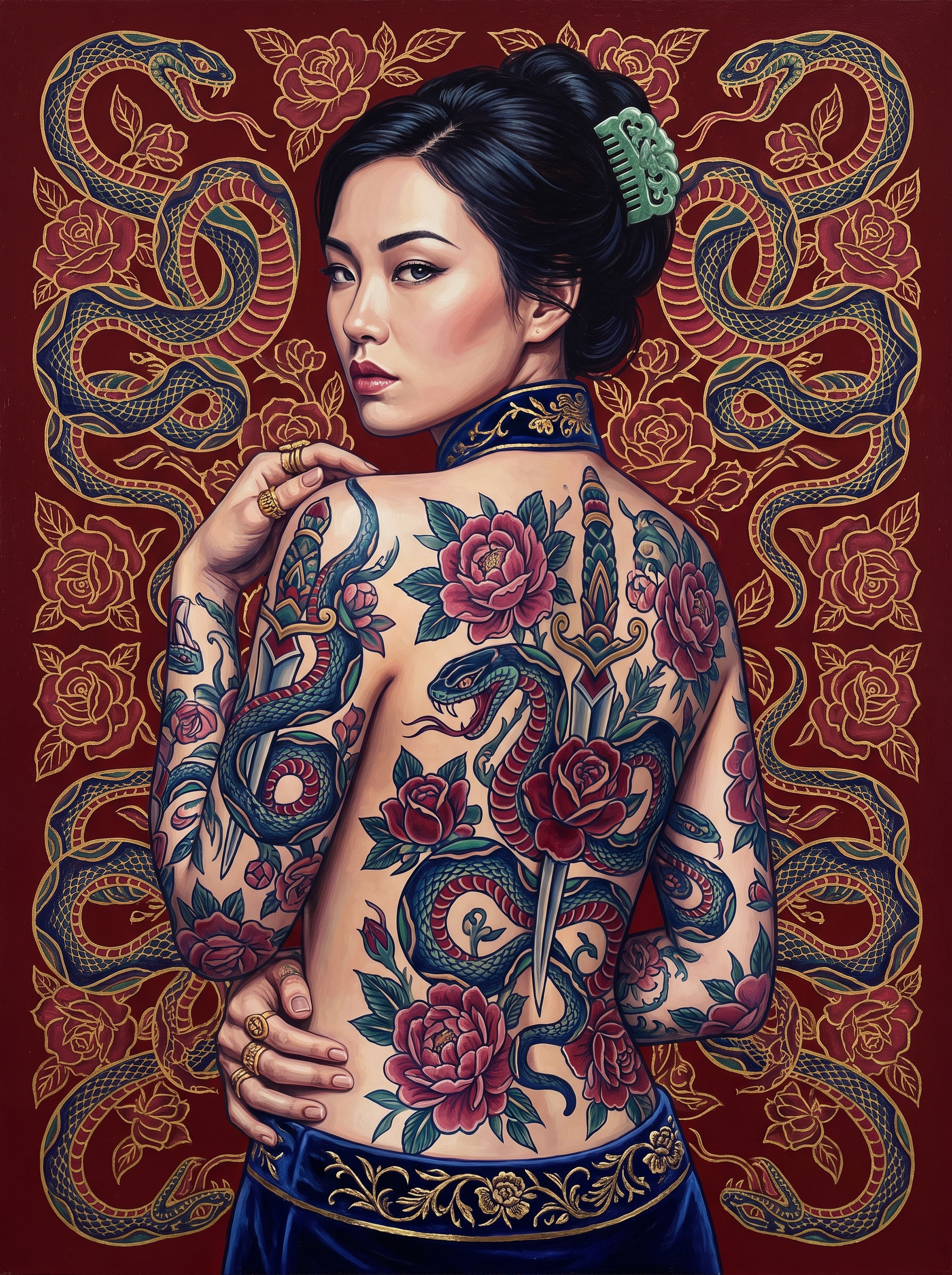 Serpents Down Her Spine