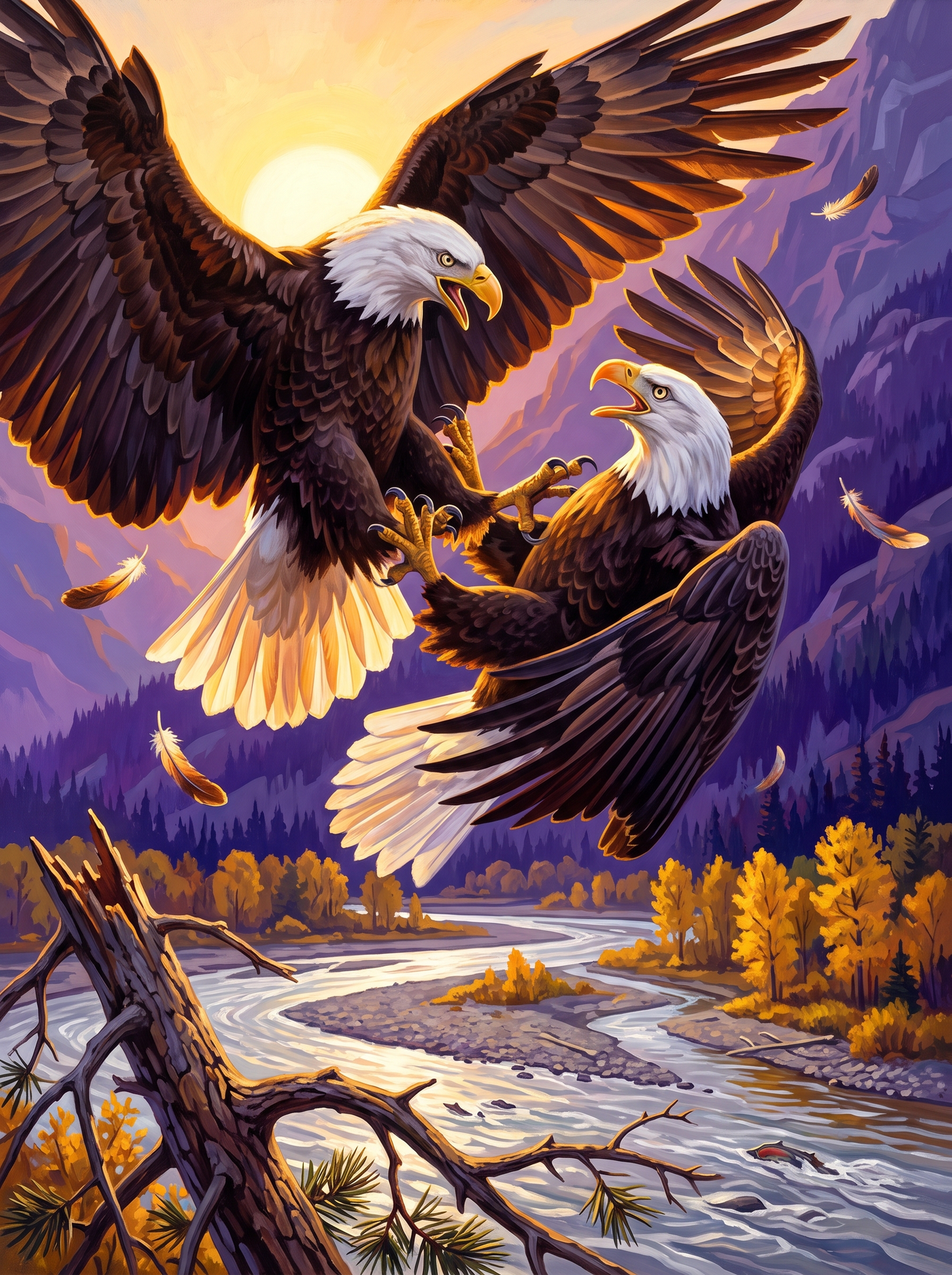 Bald Eagles, Talons Locked