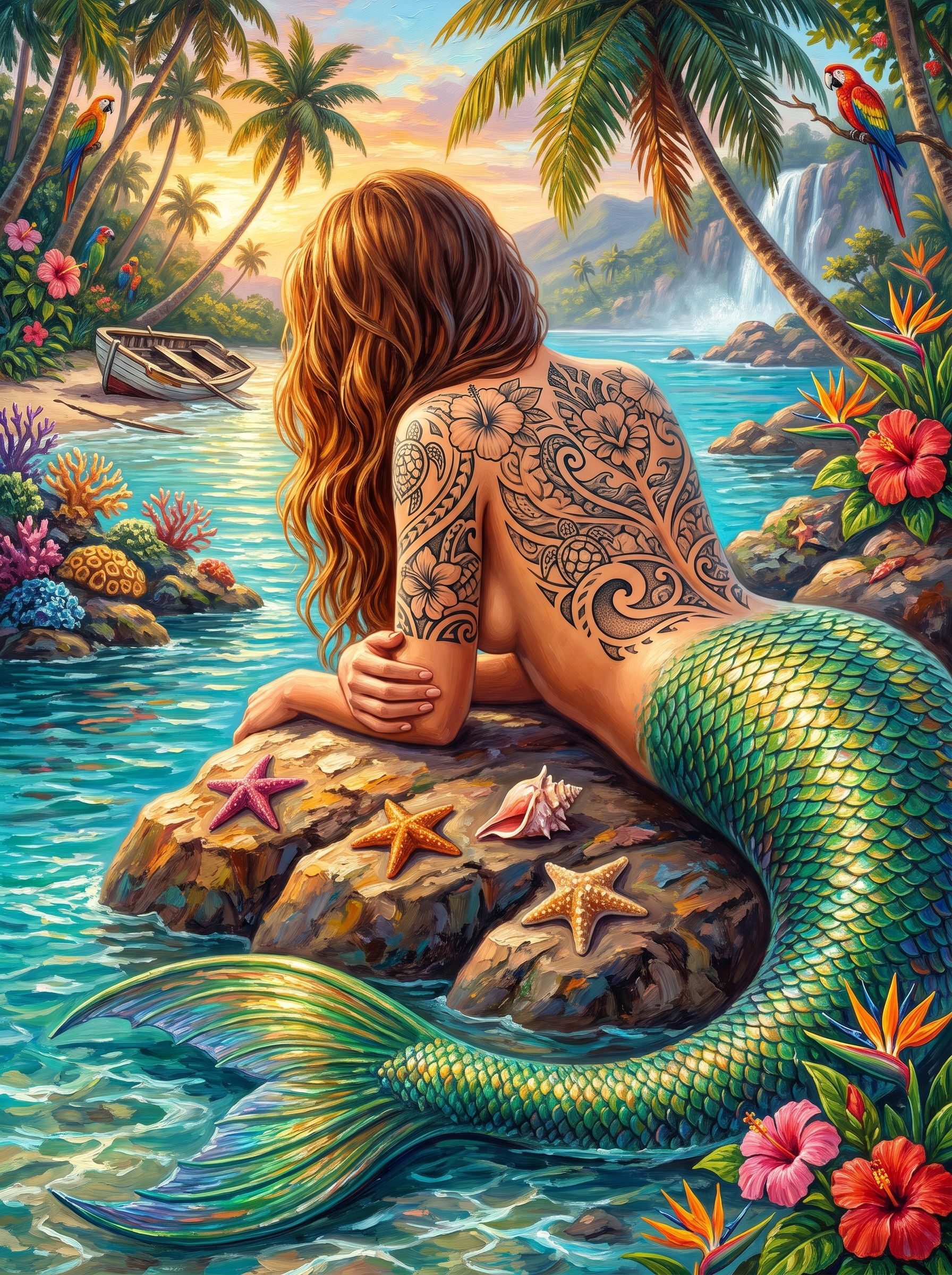 Mermaid In The Hibiscus Lagoon