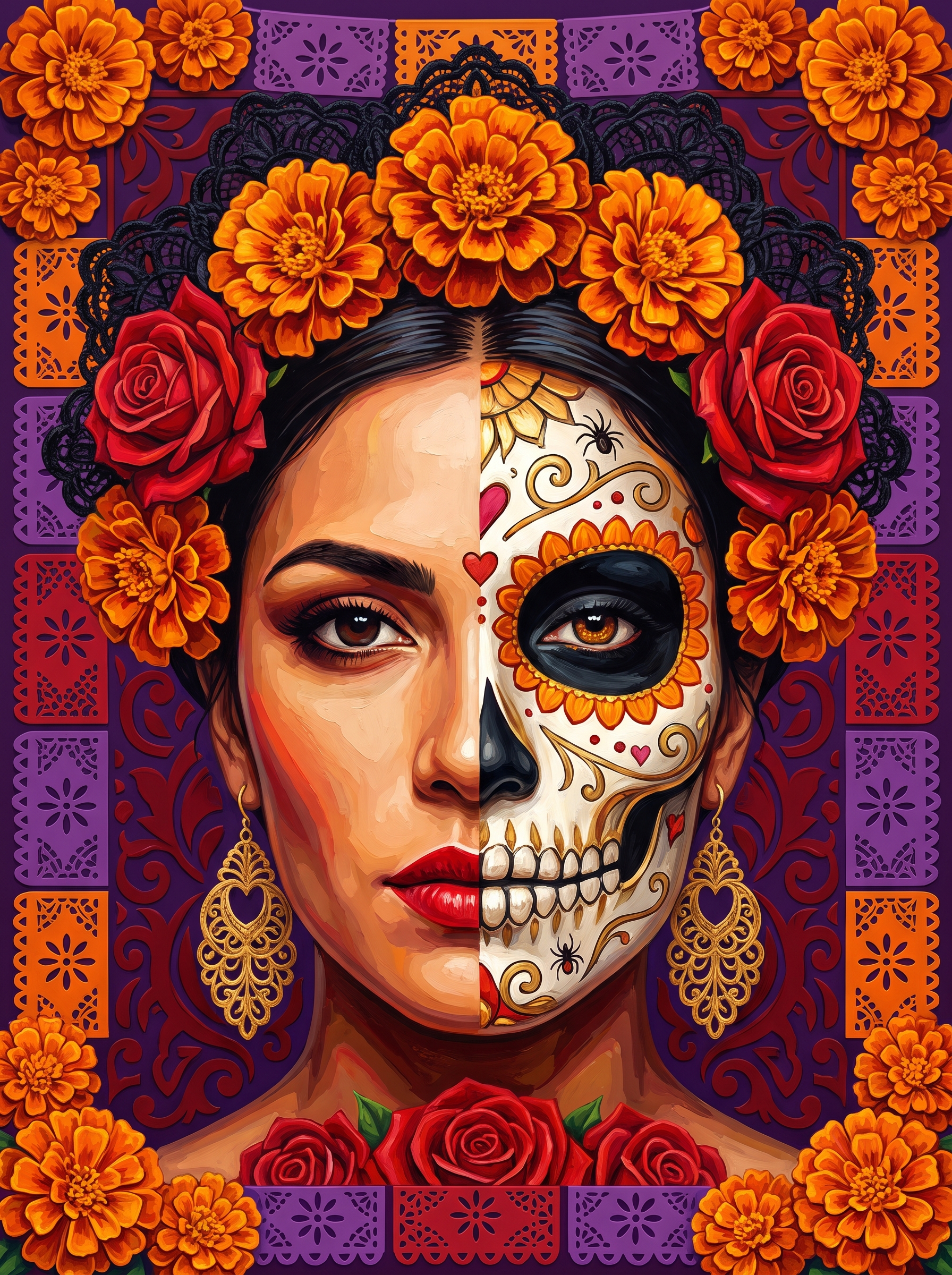 Half Her Face Is Sugar Skull
