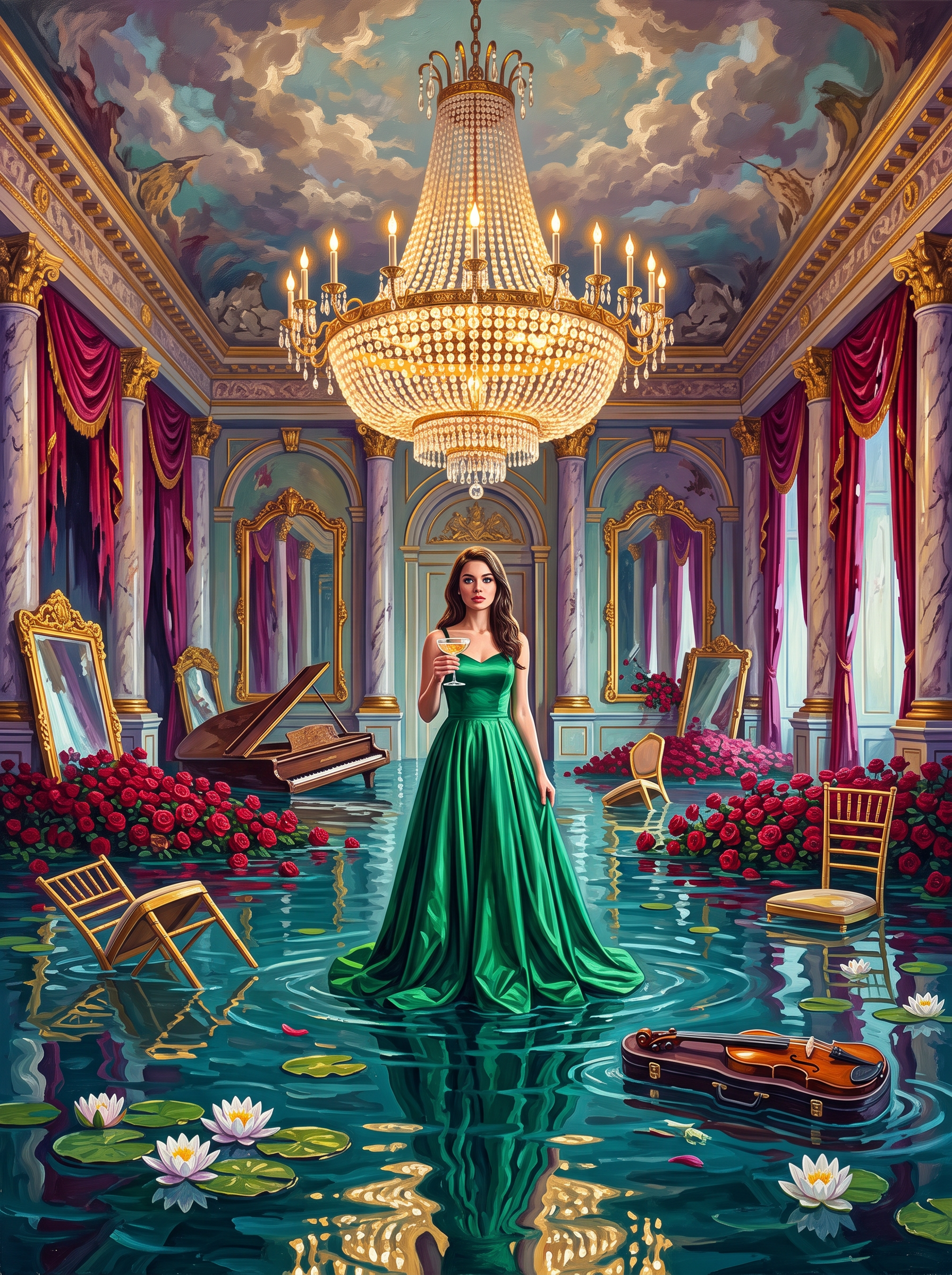 Champagne In The Flooded Ballroom