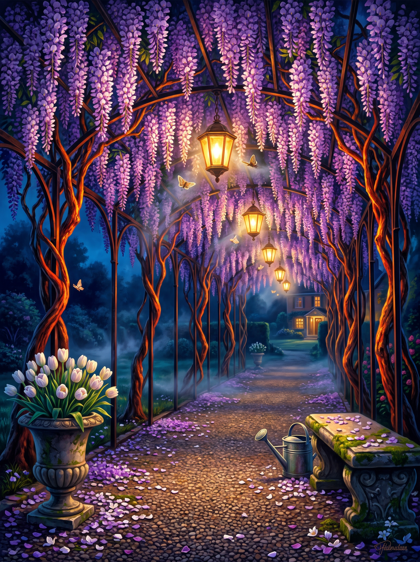 Down The Wisteria Tunnel