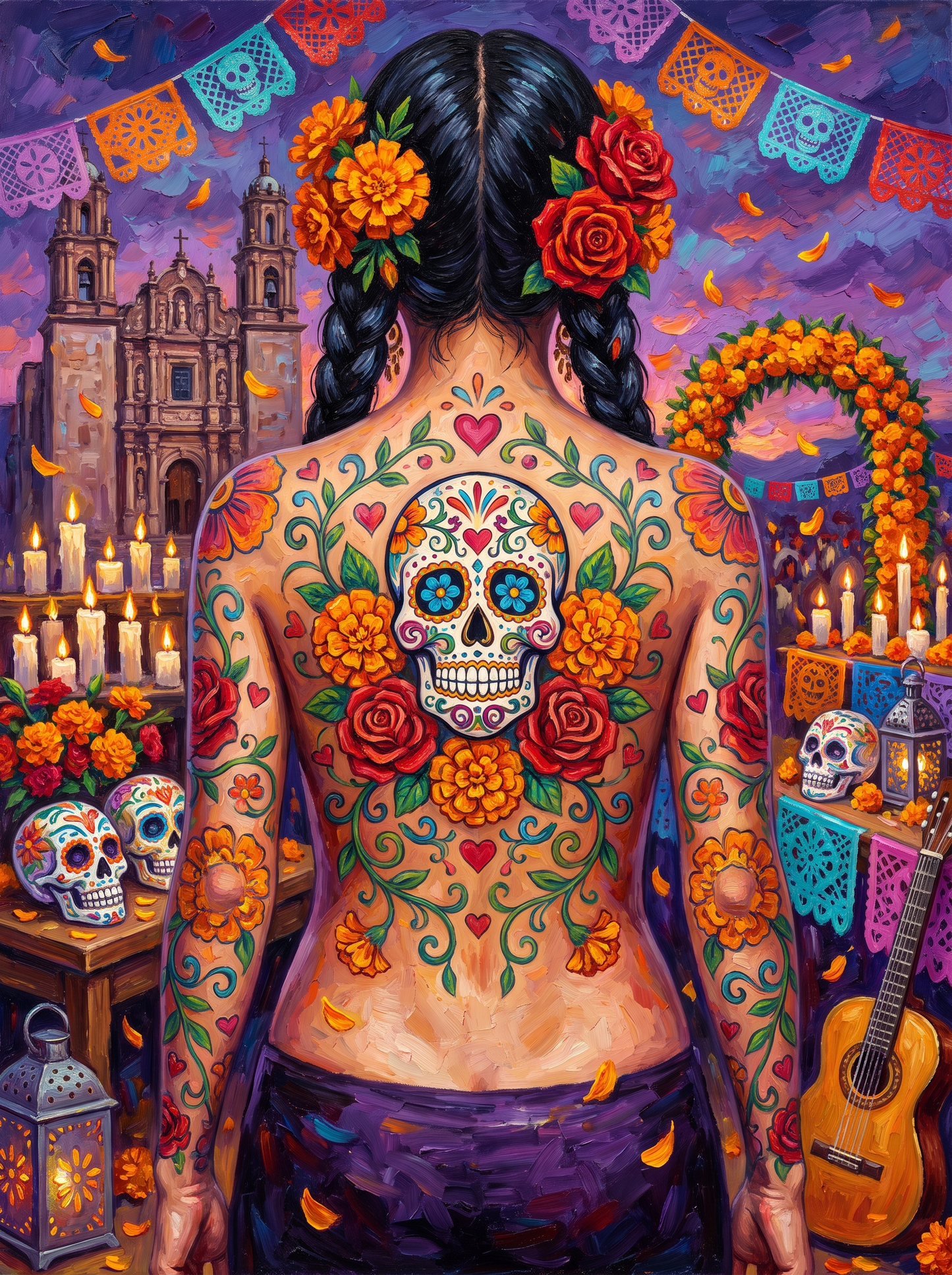 Sugar Skull At The Mexican Fiesta