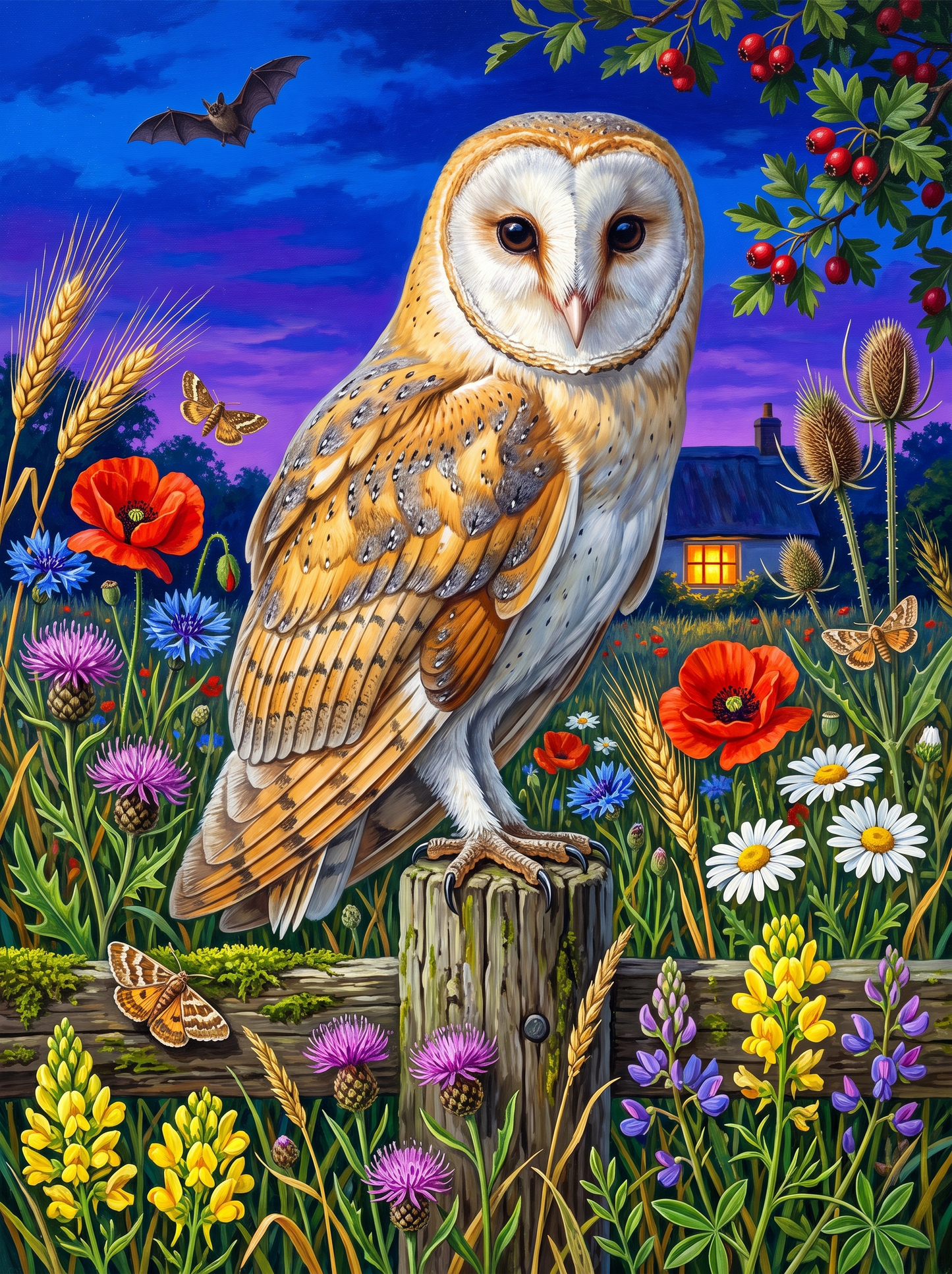 Barn Owl on the Gatepost