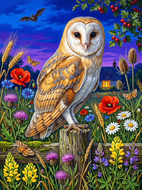 Barn Owl on the Gatepost
