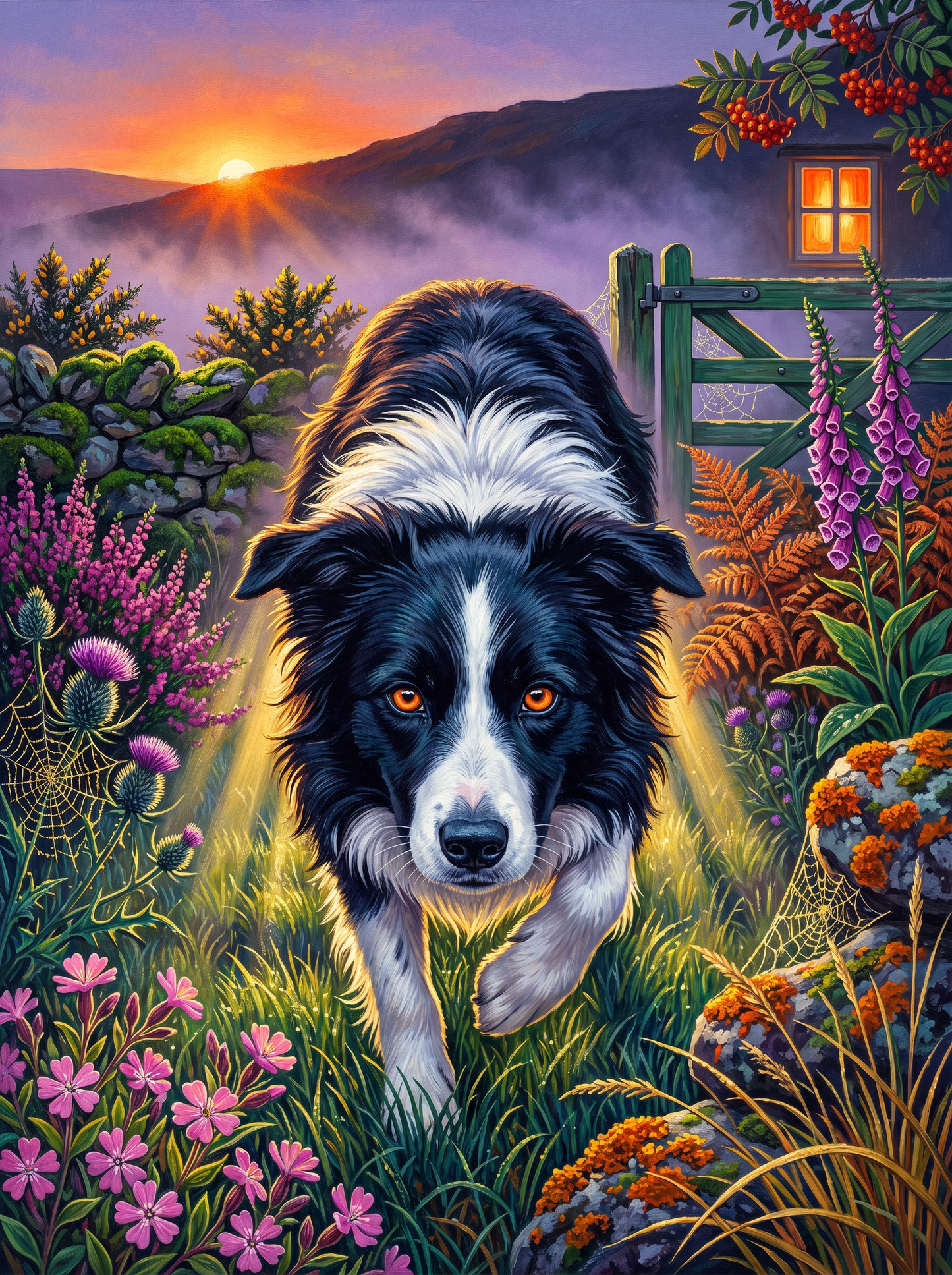 Border Collie in the Mist