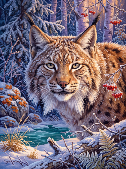 Lynx in the First Frost