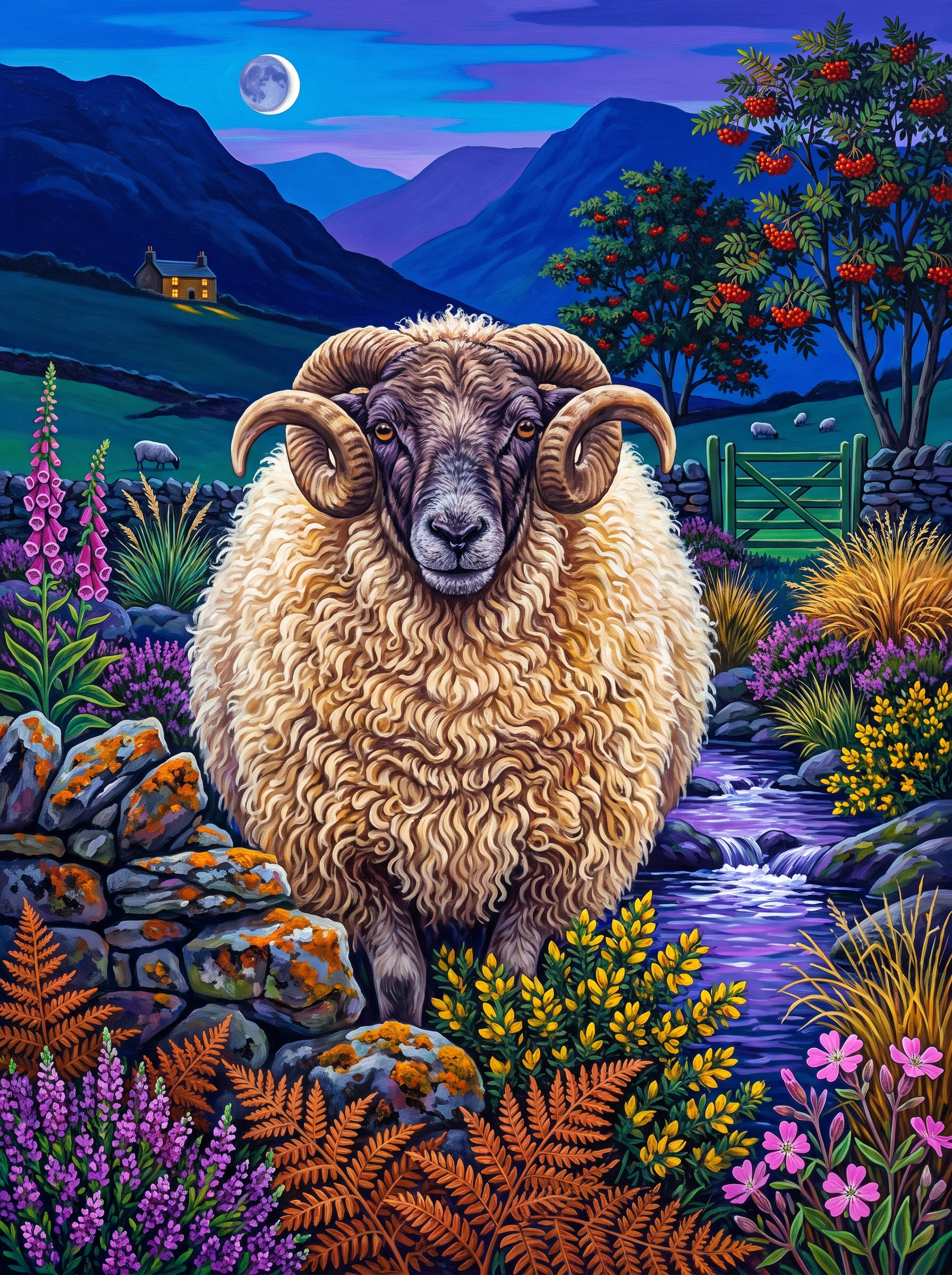 Sheep in the Blue Hour