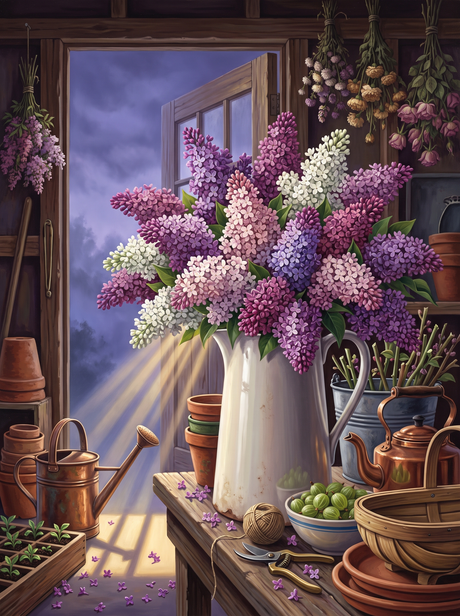Lilac in the Morning Mist