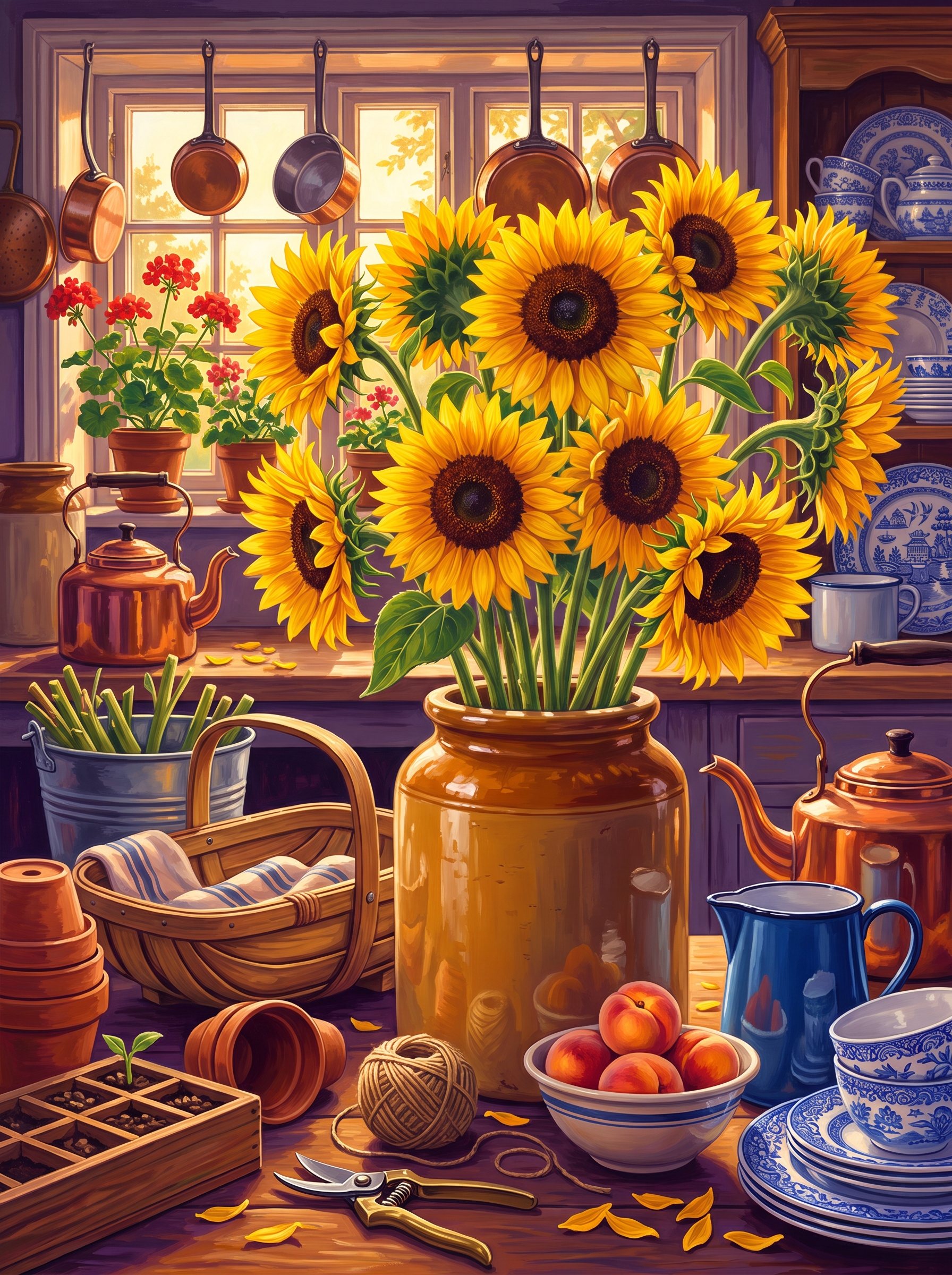 Sunflowers in the Golden Hour