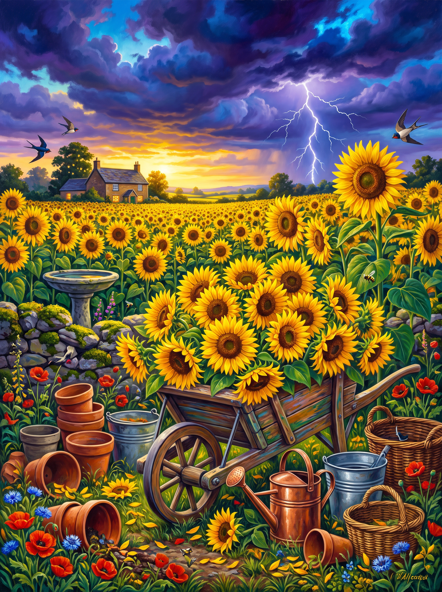 Sunflowers Hold Their Ground