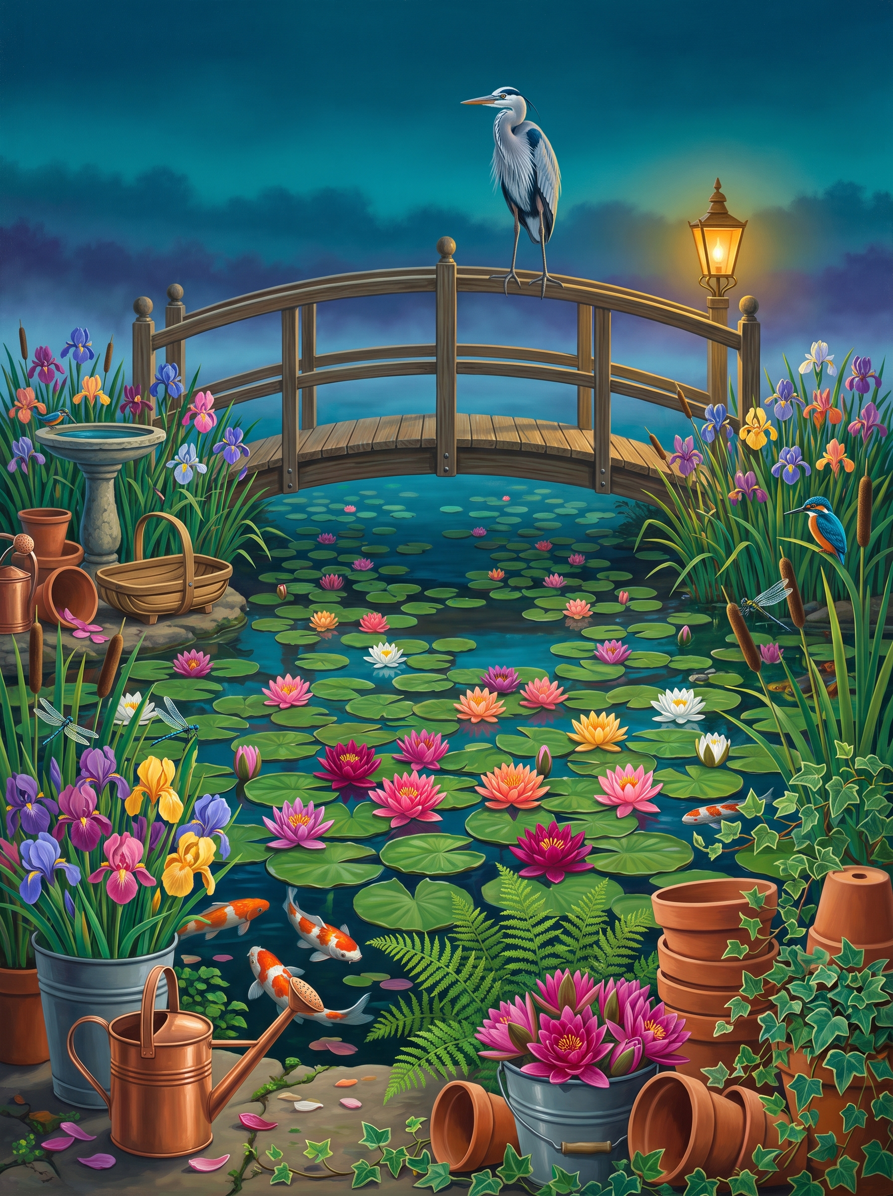 Water Lilies in the Mist