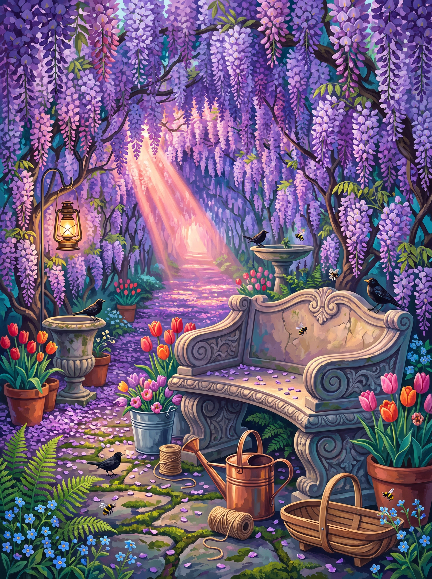 Wisteria and the Waking Sun