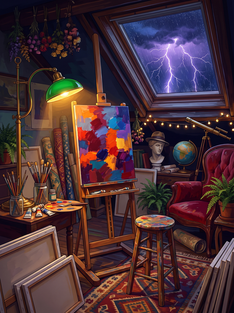 The Attic Studio in a Storm