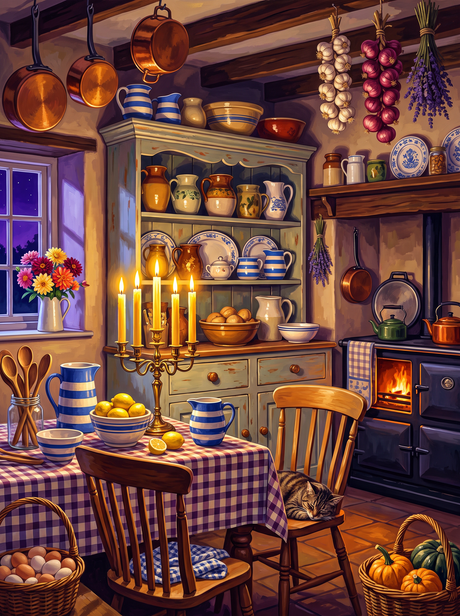 The Kitchen Dresser by Candlelight