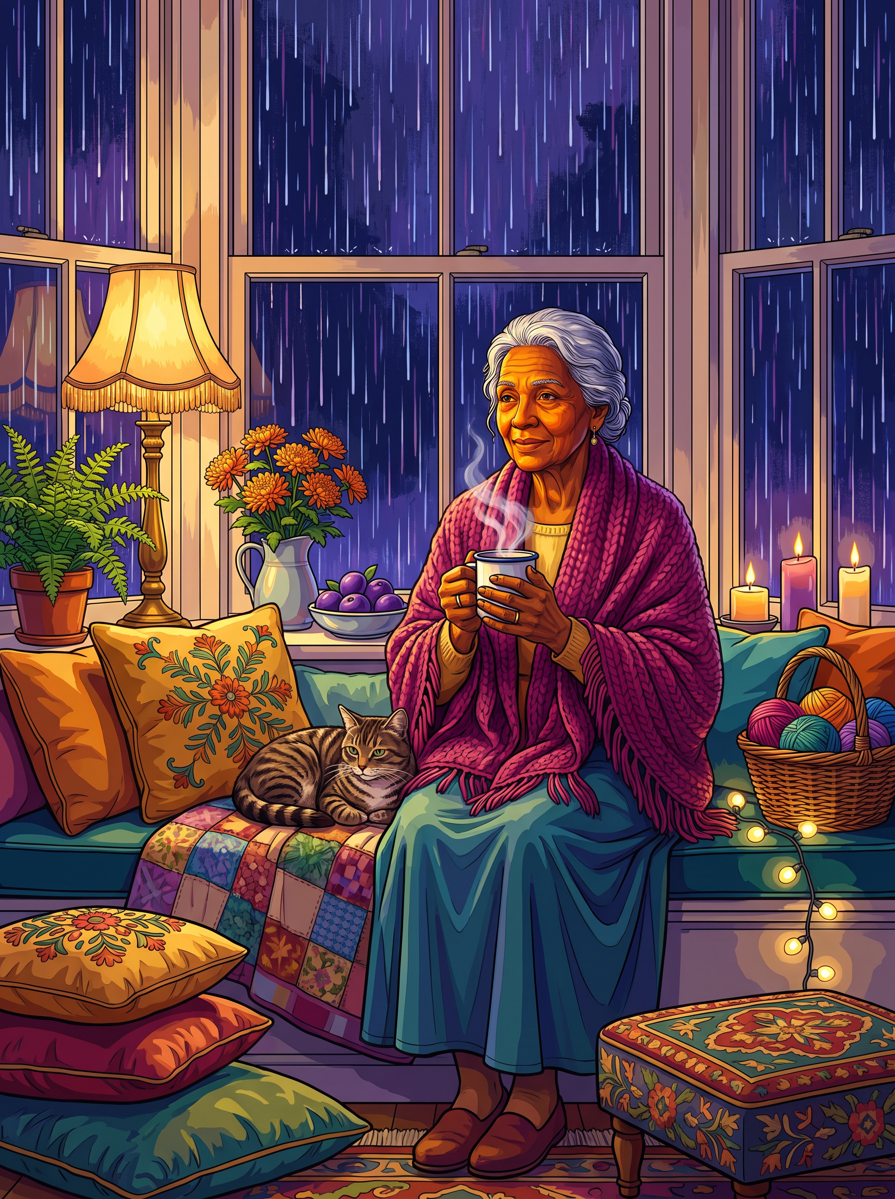 Tea by the Rainy Window