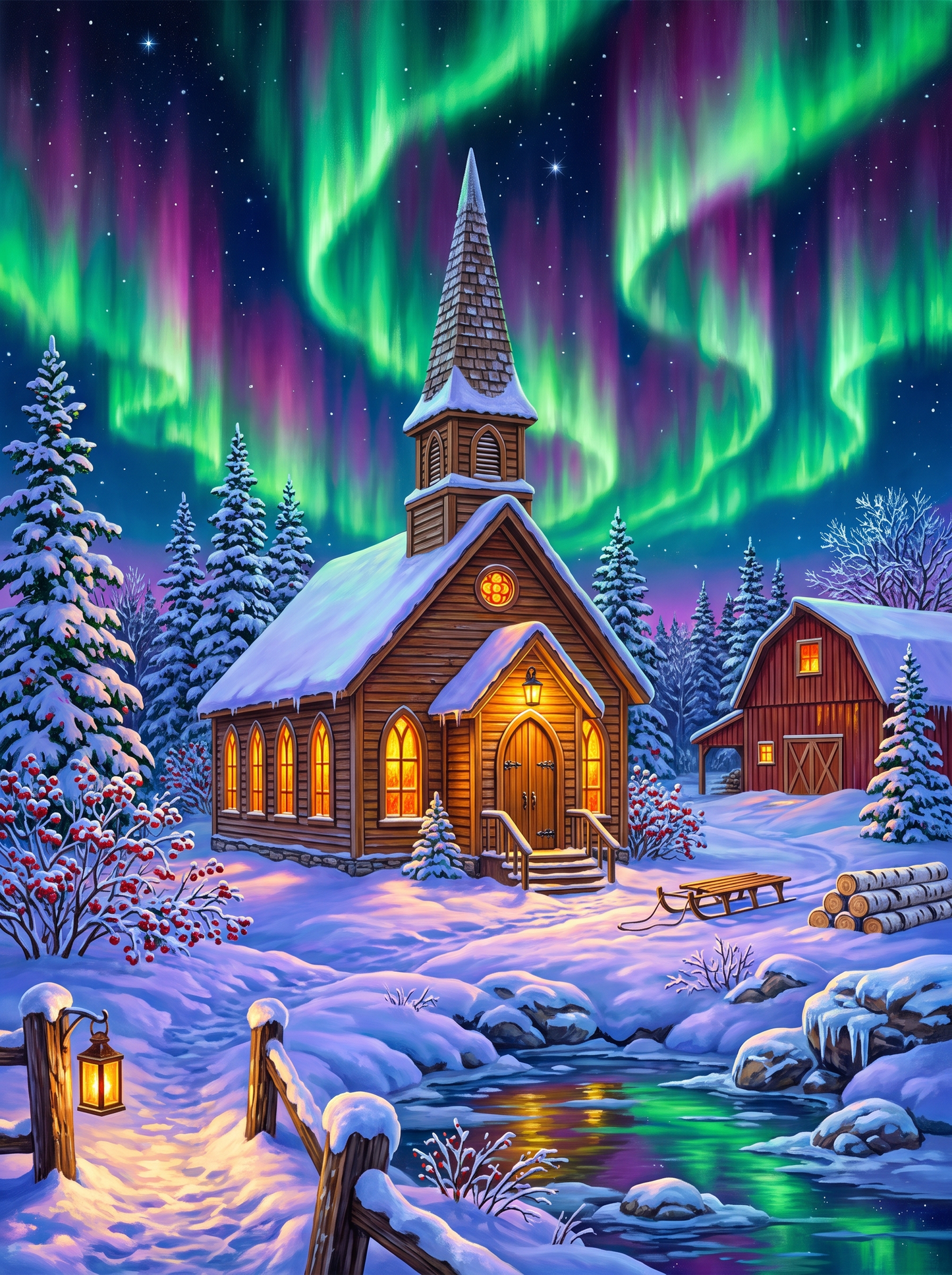 The Chapel Under the Aurora