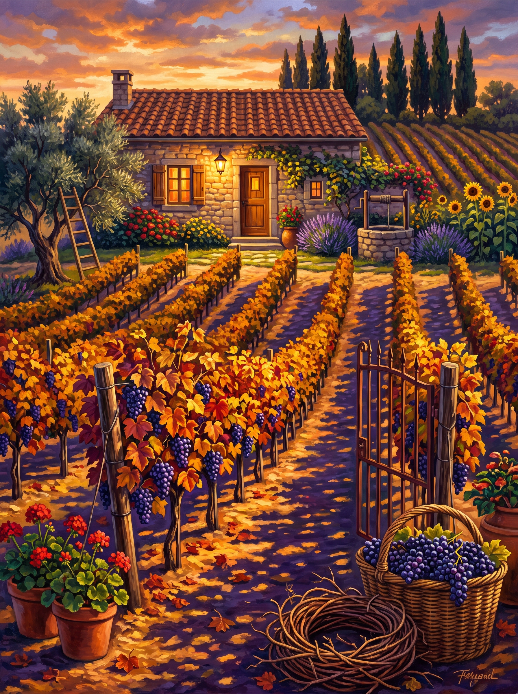 Vineyard in the Golden Hour