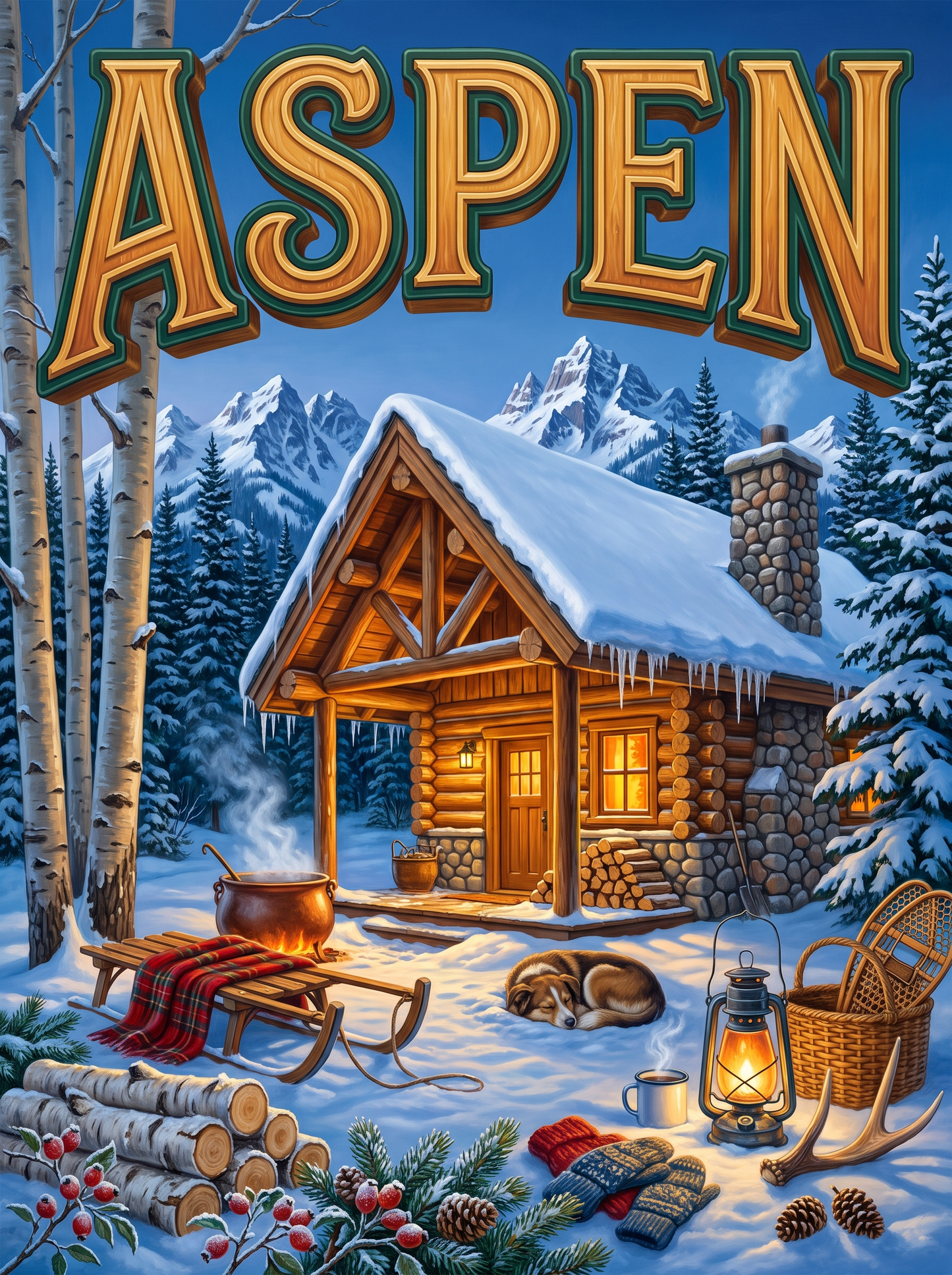 Aspen Log Cabin