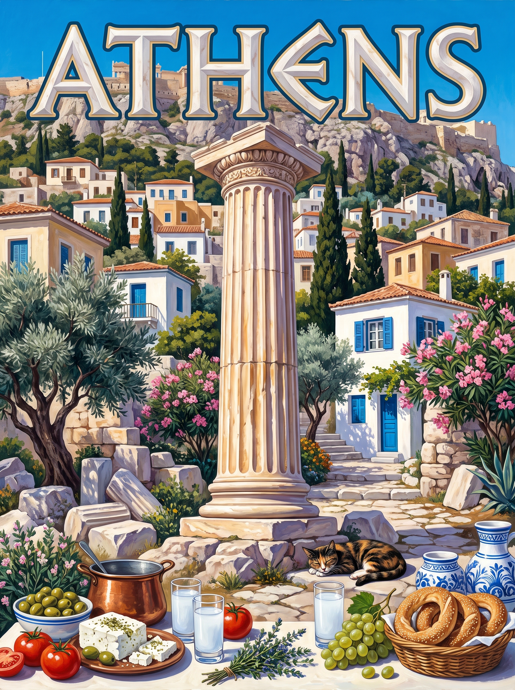 Athens Marble Column
