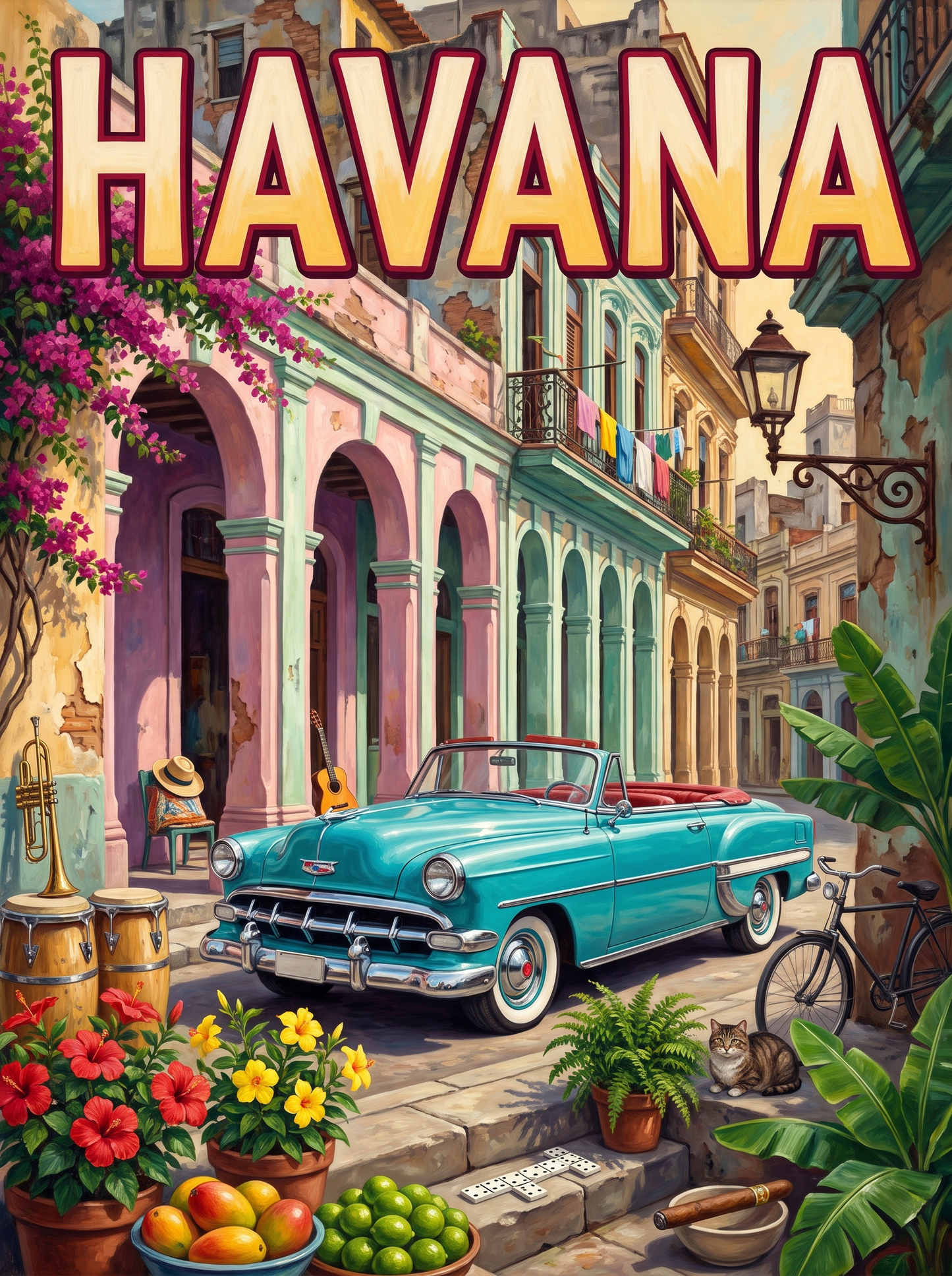 Havana Vintage Car Street