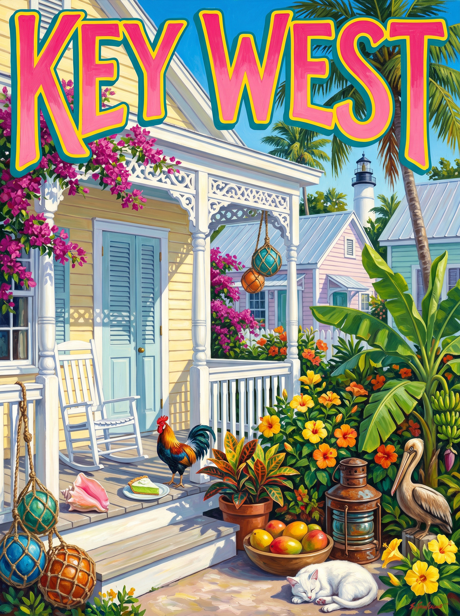 Key West Conch House Porch