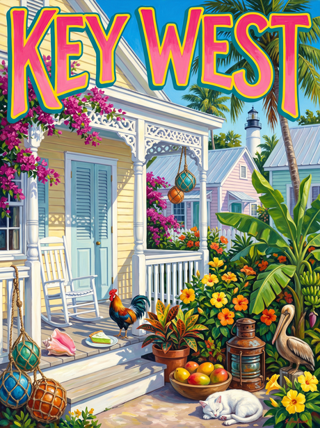 Key West Conch House Porch
