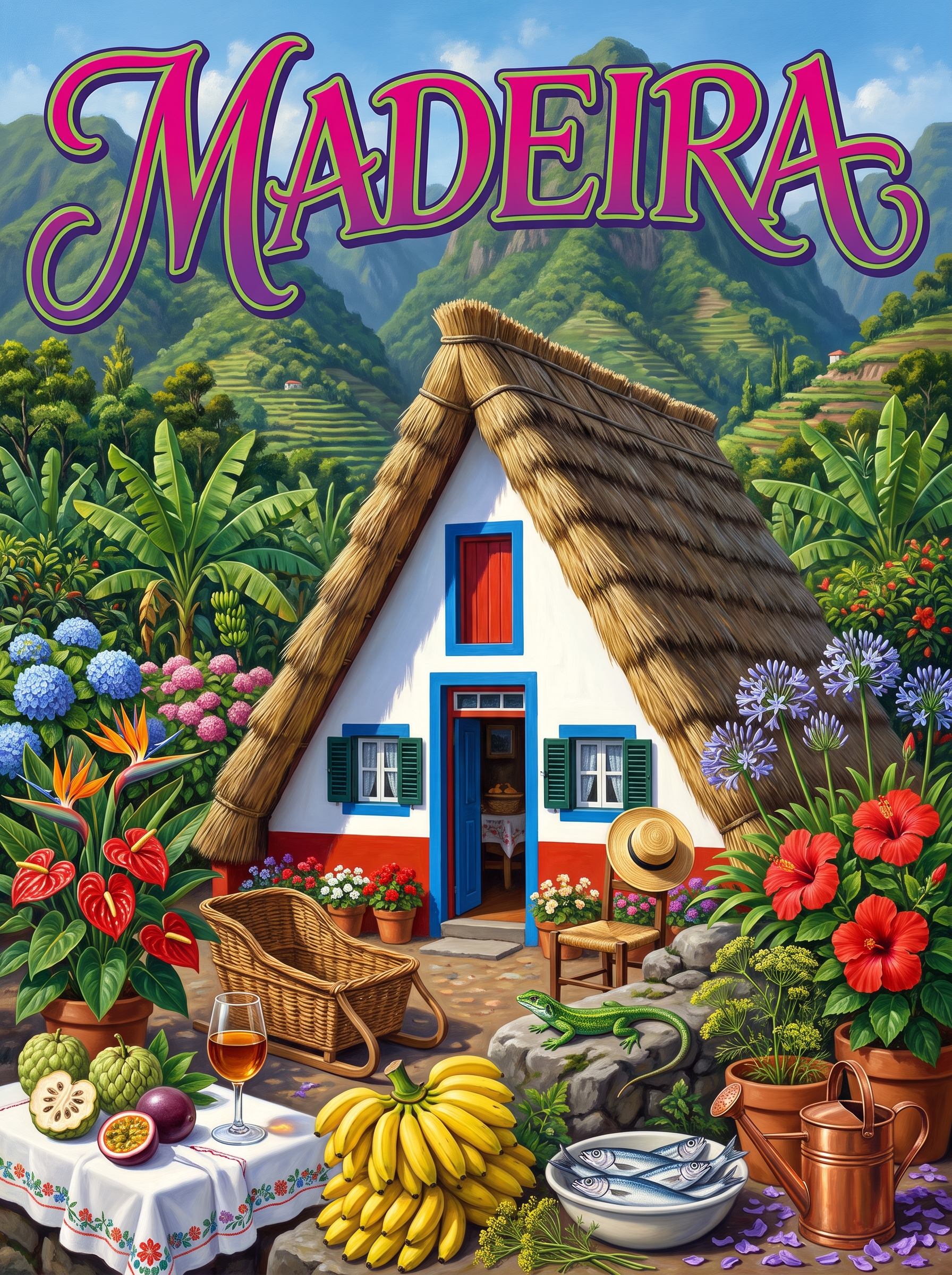 Madeira Thatched A-Frame House