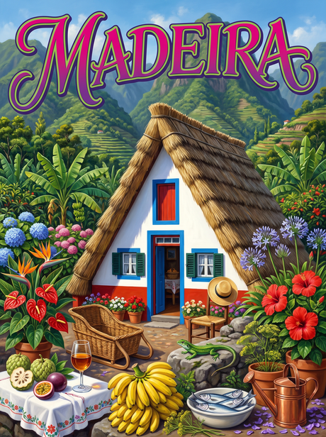 Madeira Thatched A-Frame House