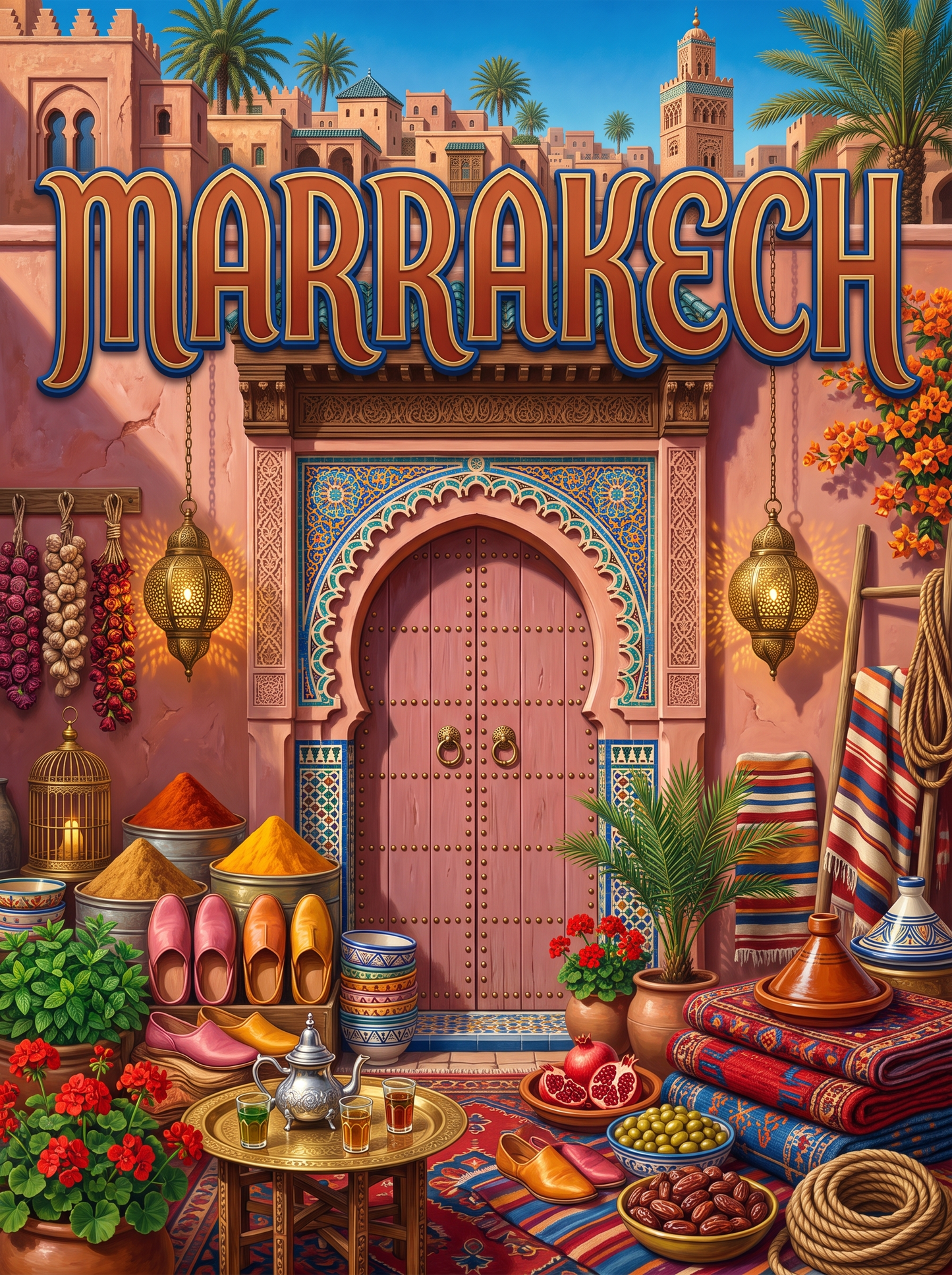 Marrakech Riad Door